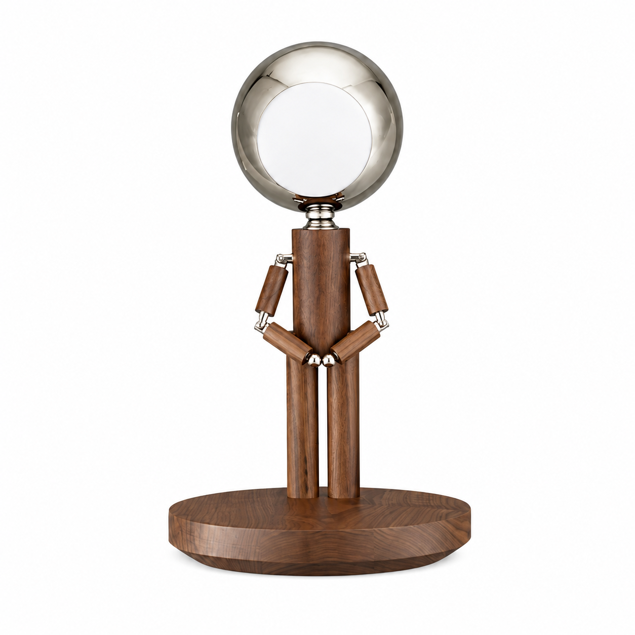 Wooden Robot Lamp