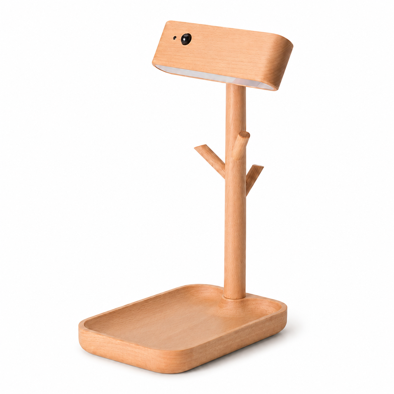 Motion Sensor Tray Lamp--Beech Wood