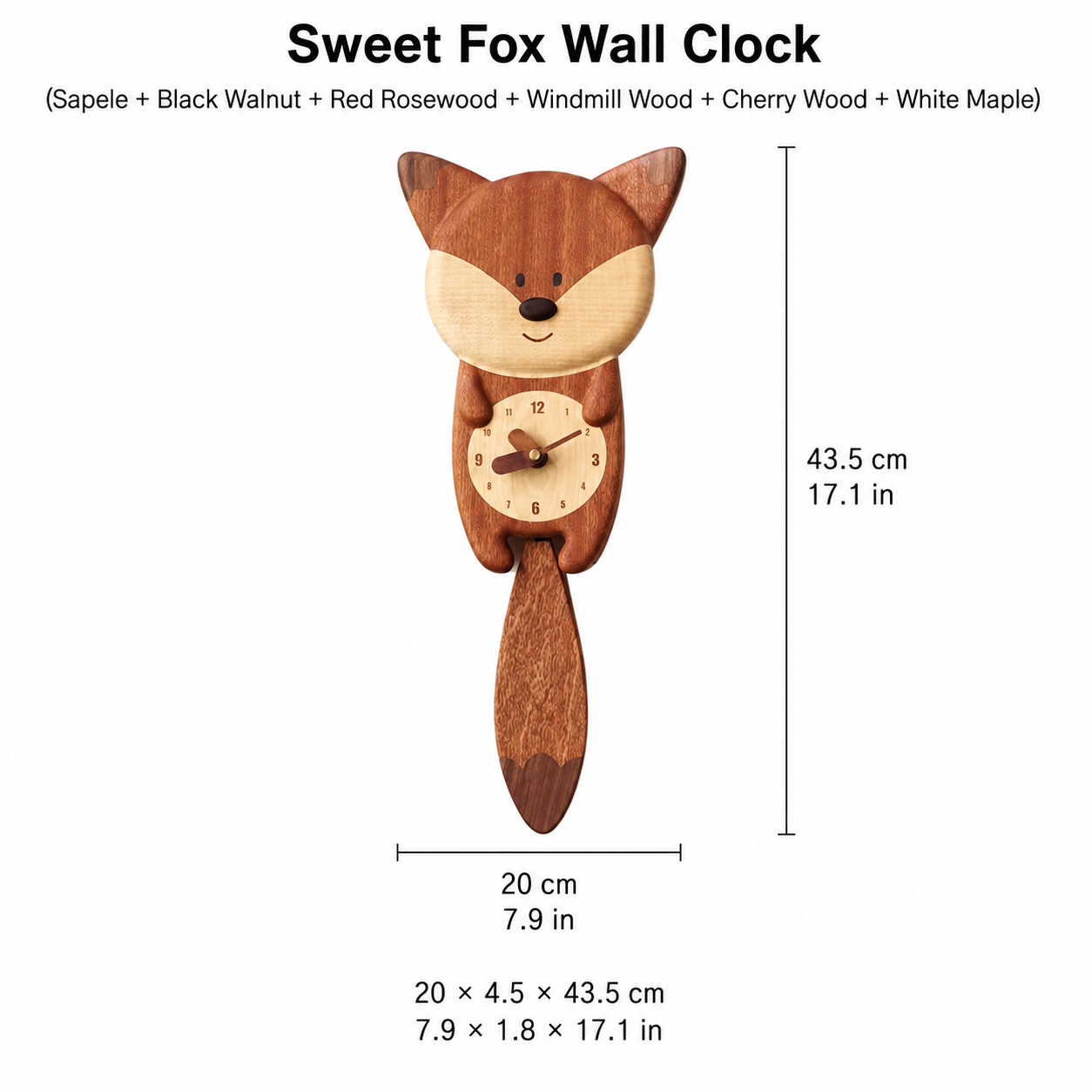Sweet Fox Wall Clock