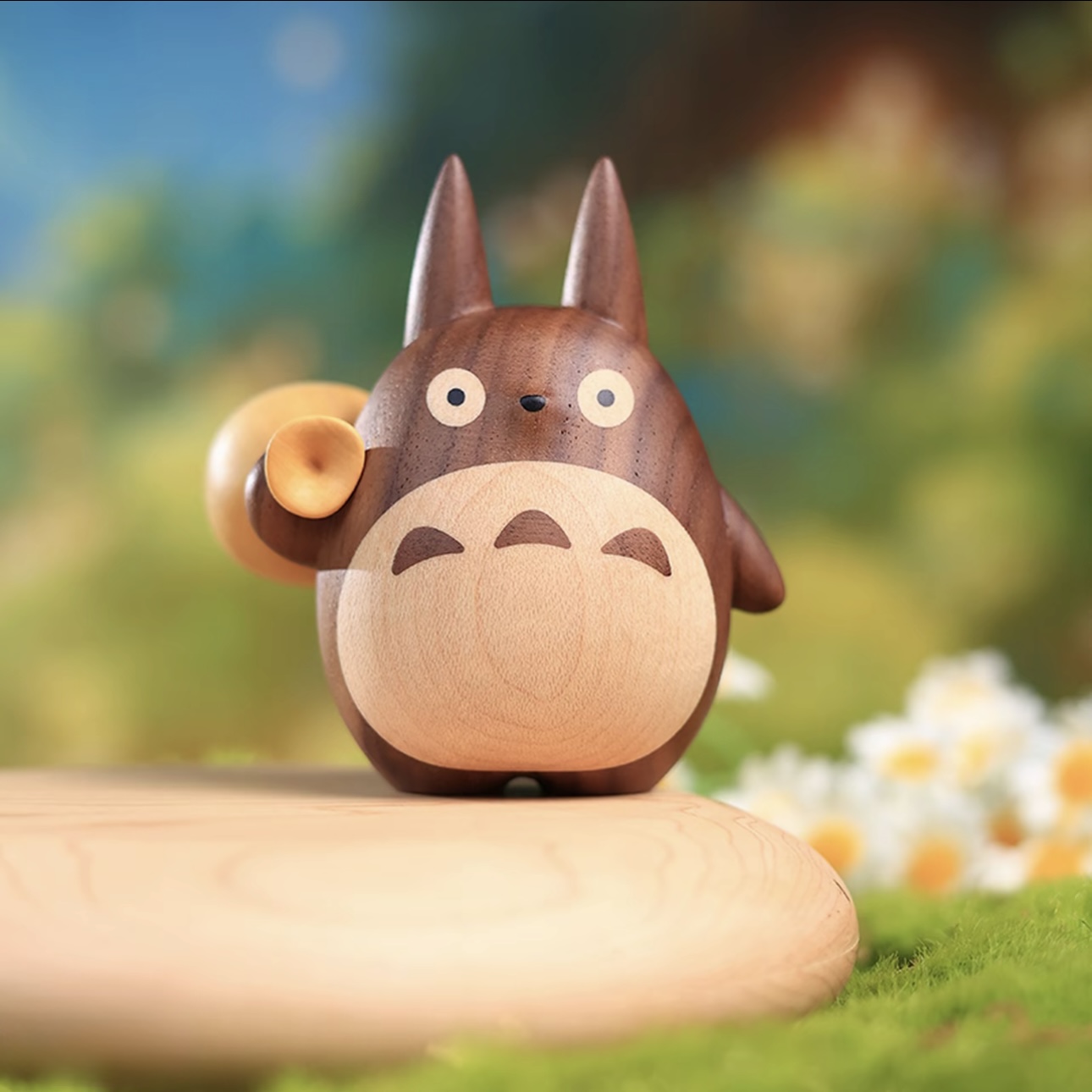 Magnetic levitation wooden Totoro