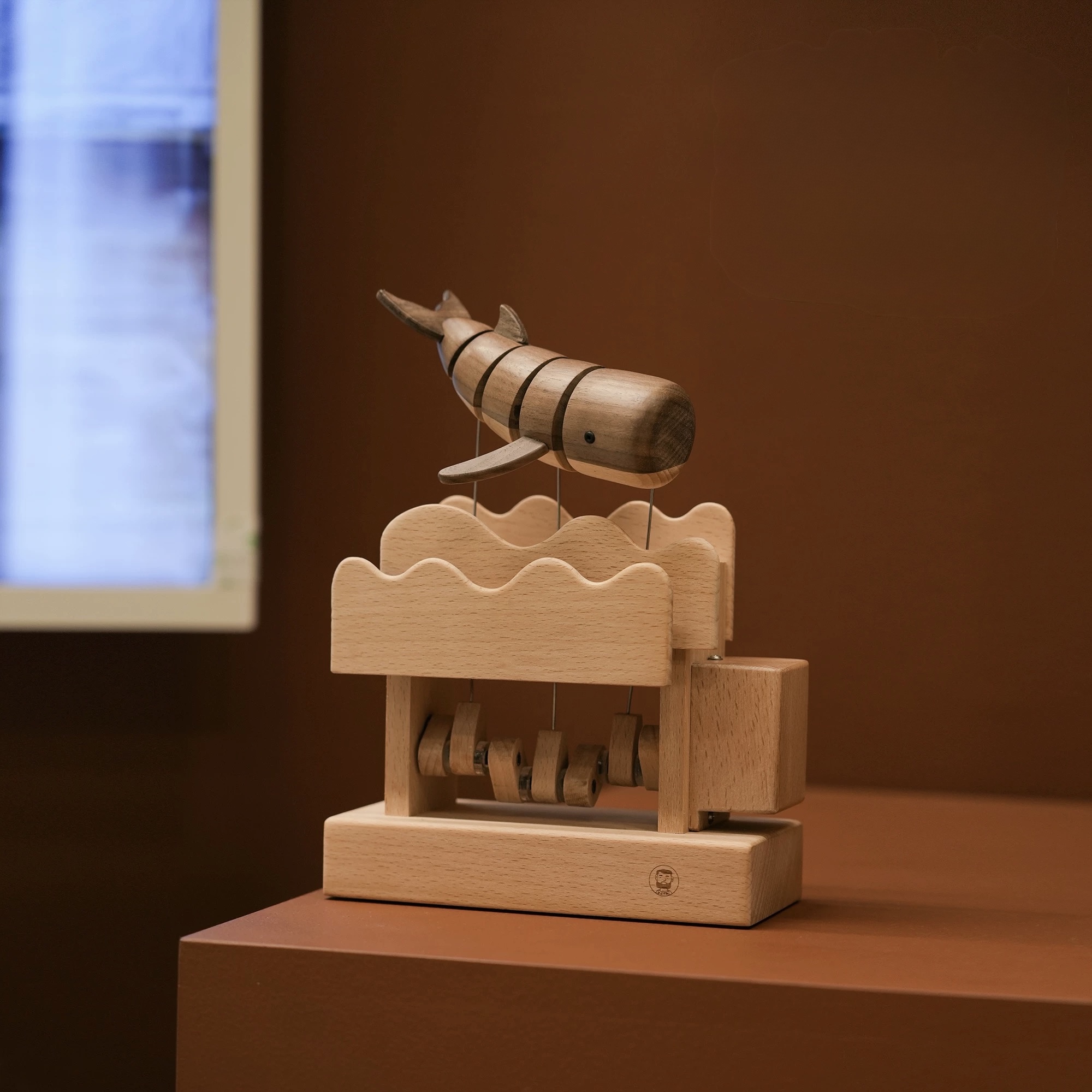 Floating Whale Wooden Automata