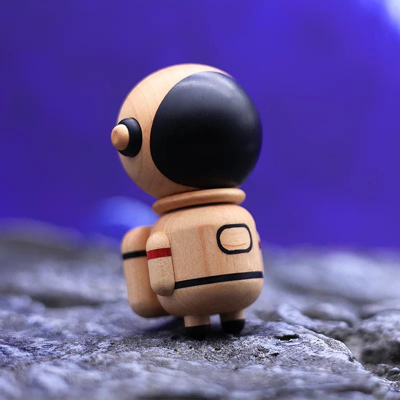 Magnetic levitation wooden astronaut