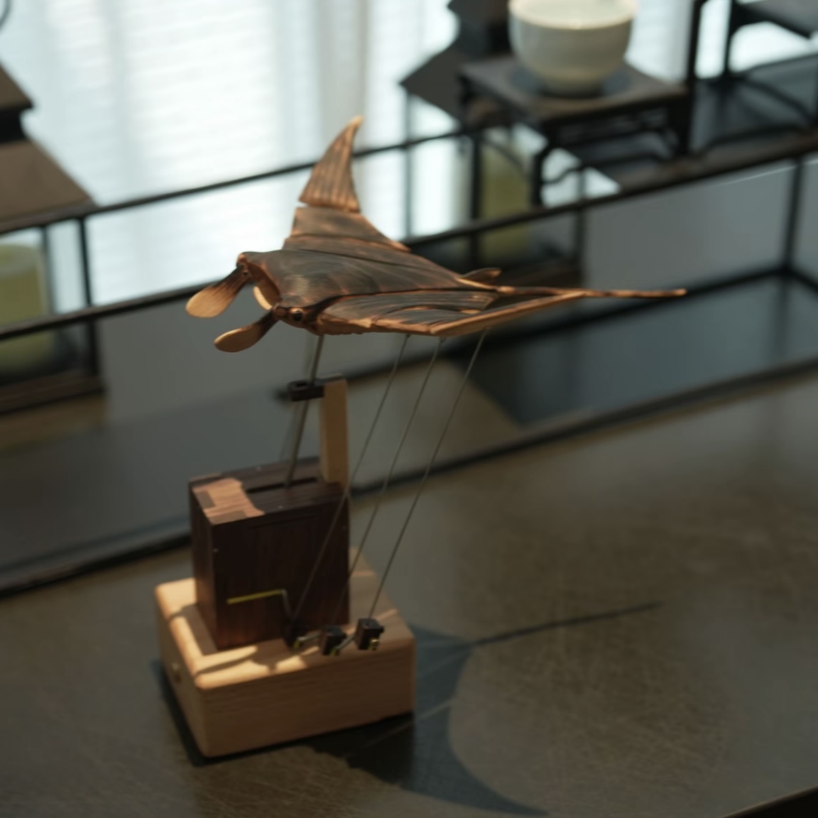 Wooden Automata Manta Ray
