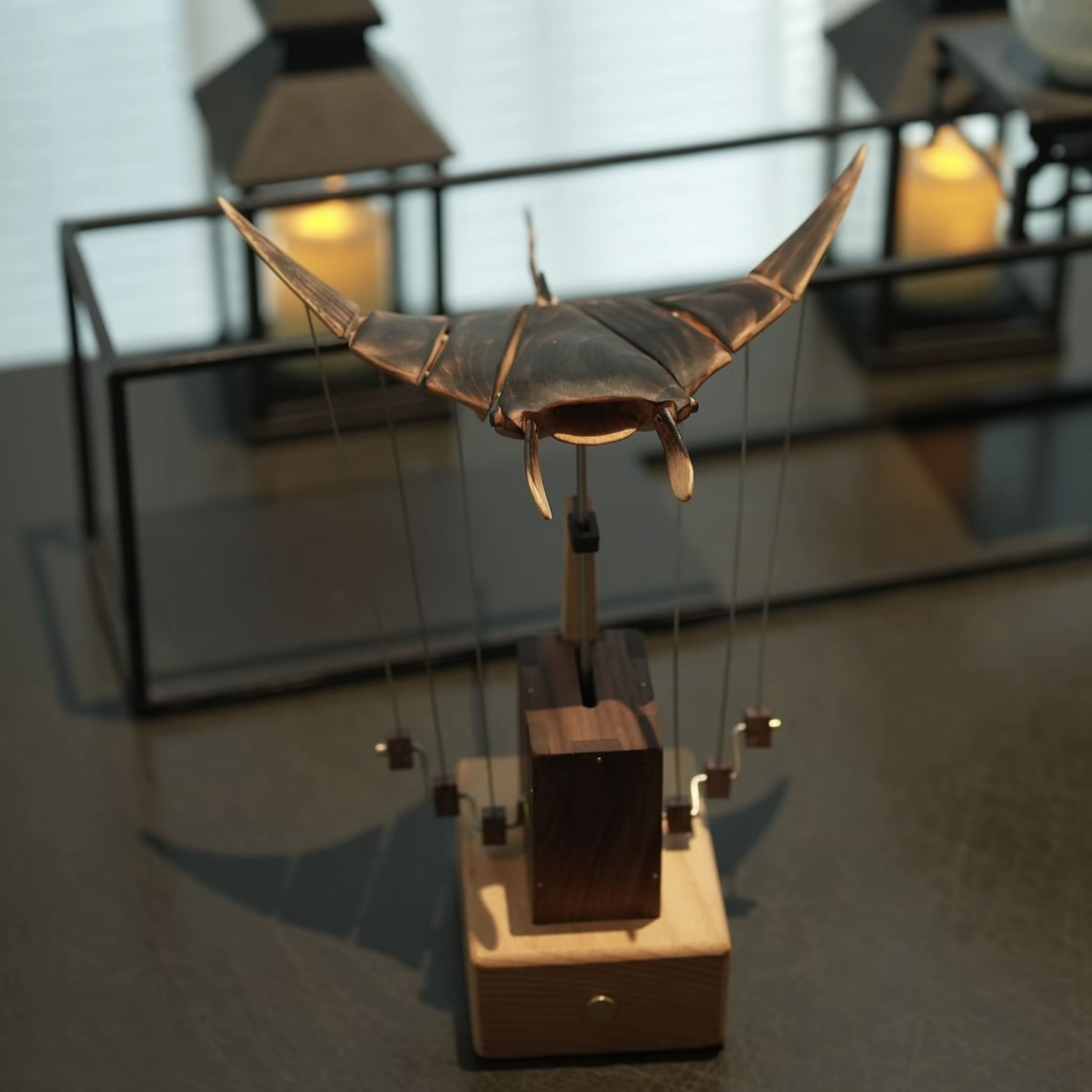 Wooden Automata Manta Ray