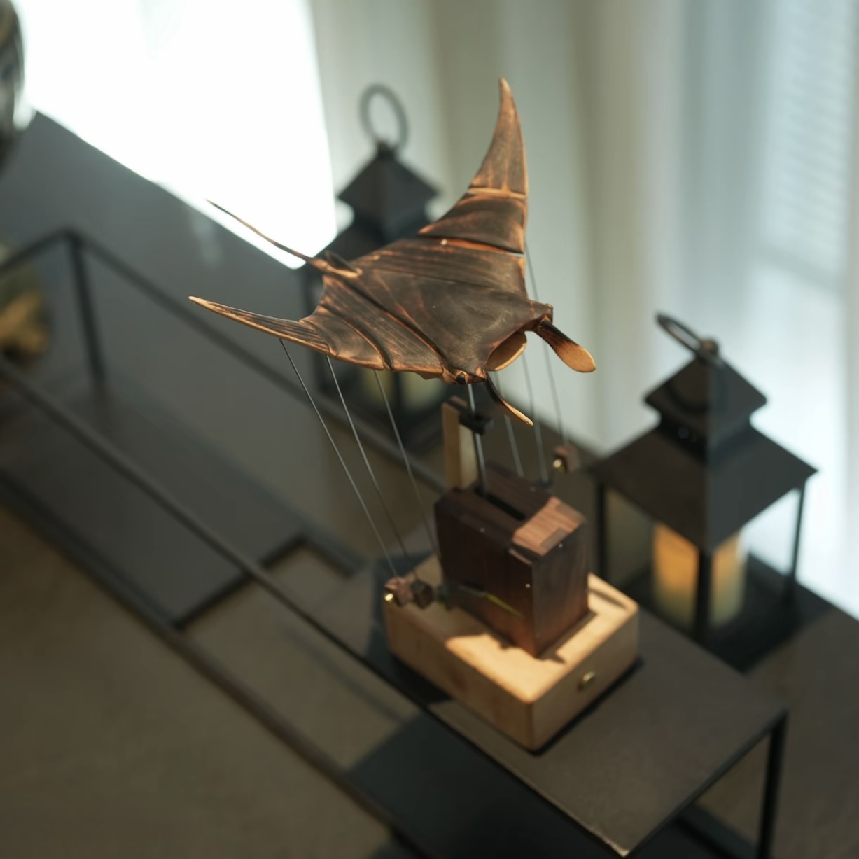 Wooden Automata Manta Ray