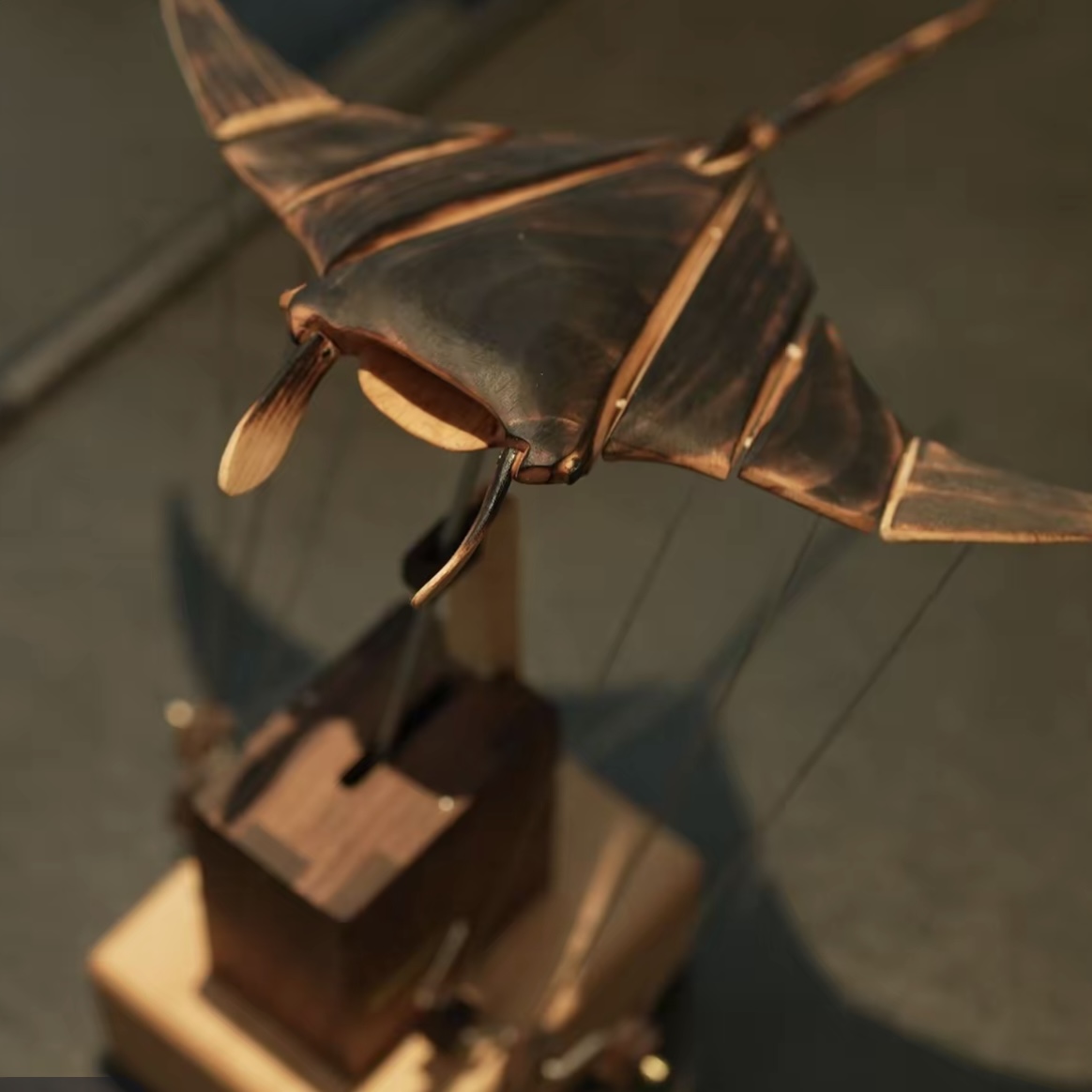 Wooden Automata Manta Ray