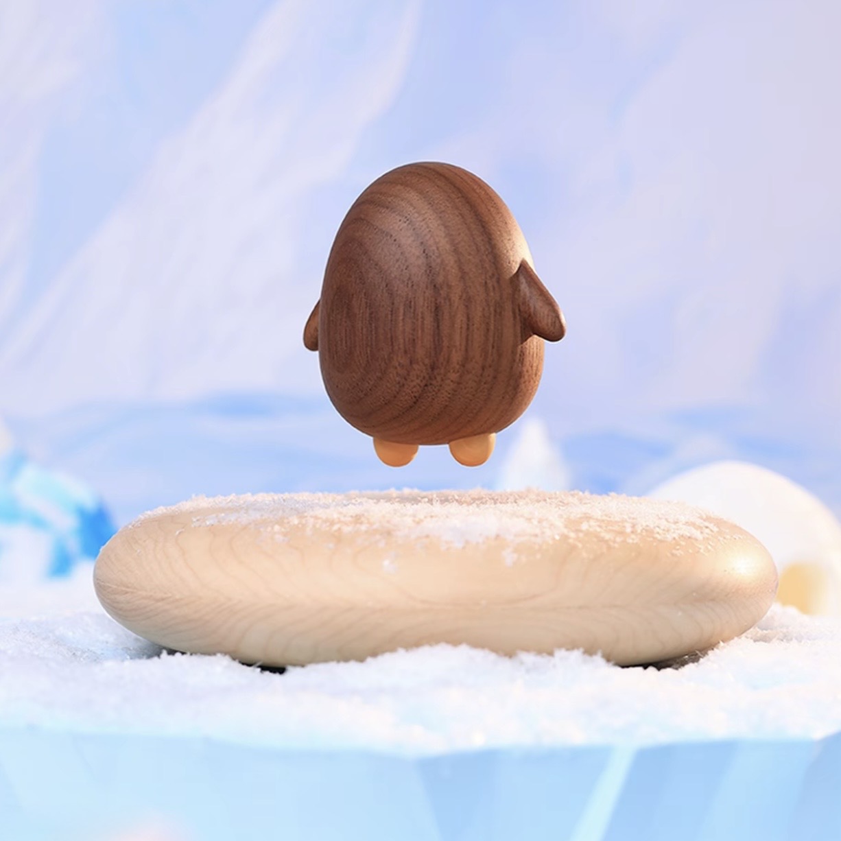 Magnetic levitation wooden penguin