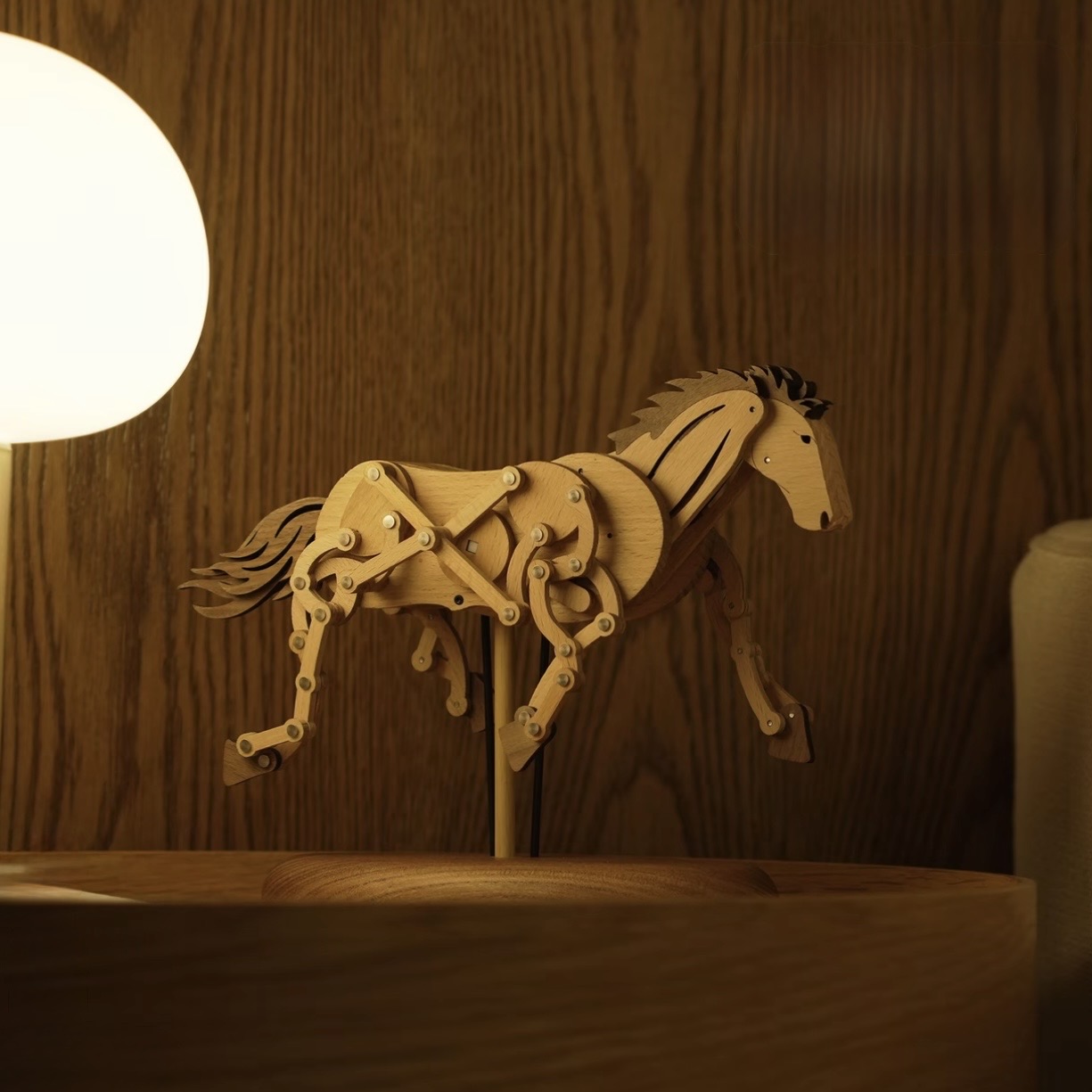 Wooden Automata Galloping Horse
