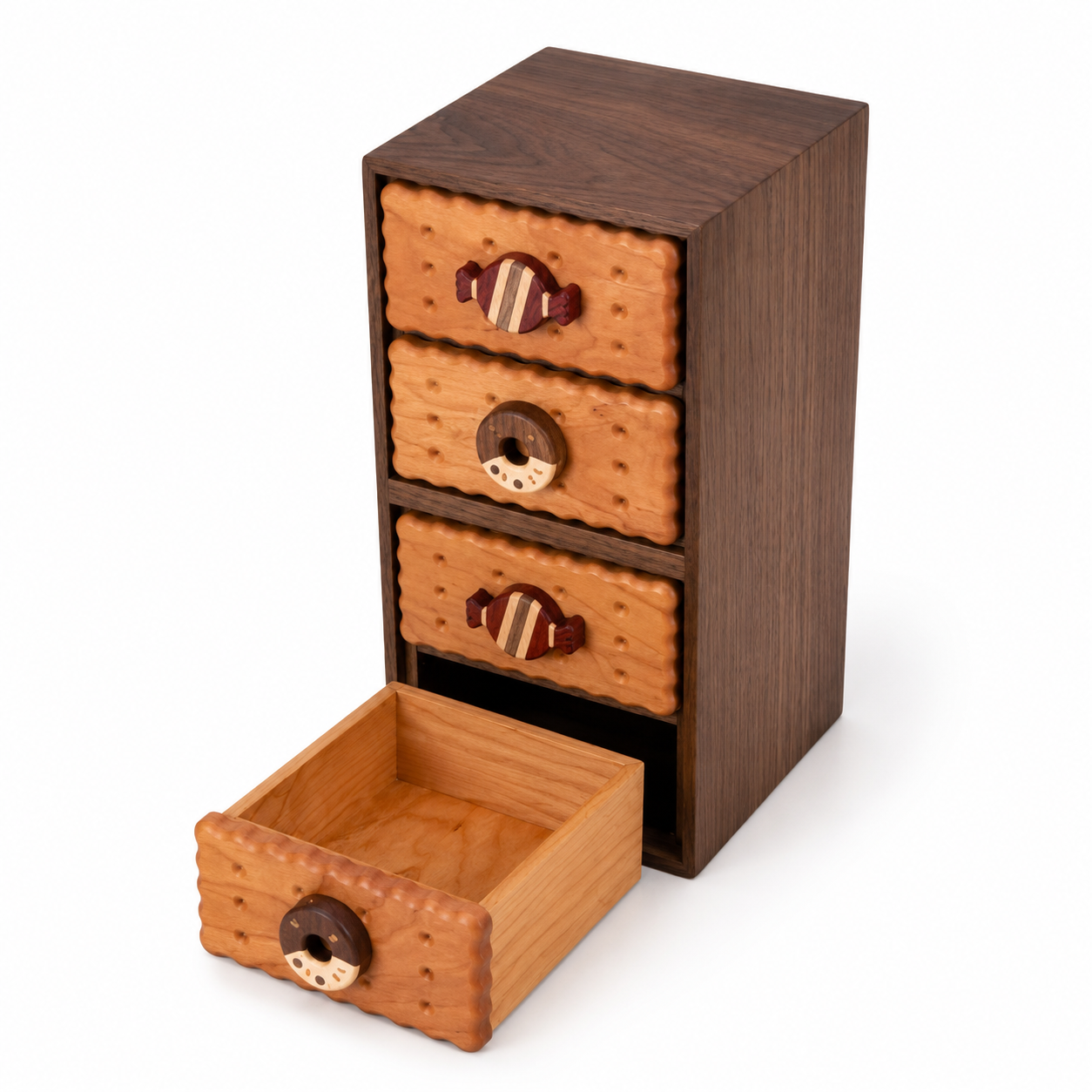 CRAFTSMM | Four-Drawer Candy Cabinet - Black Walnut Wood