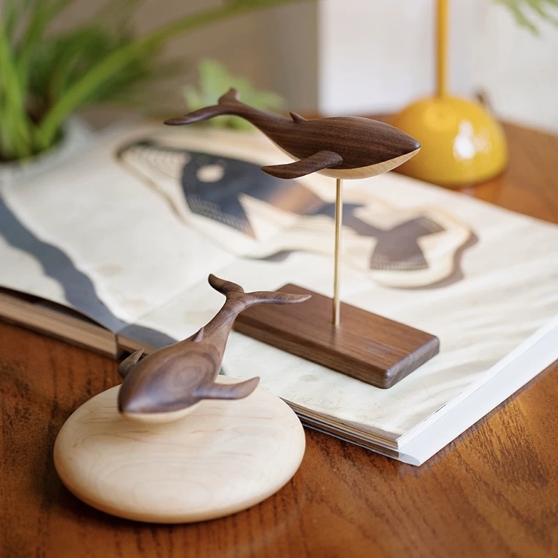 Magnetic Levitation Wooden Whale