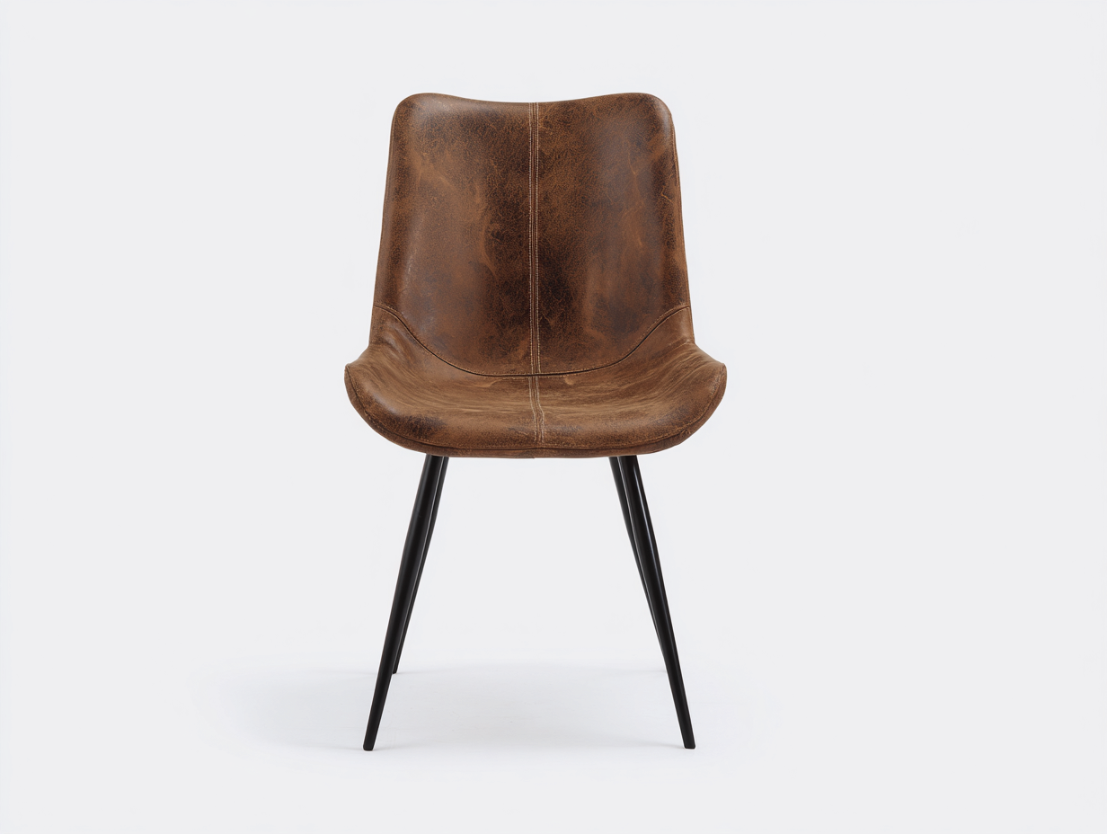 Esszimmerstühle Kunstleder 47x56x86 cm Braun-Schwarz - Vintage Design-Dovexgahaus