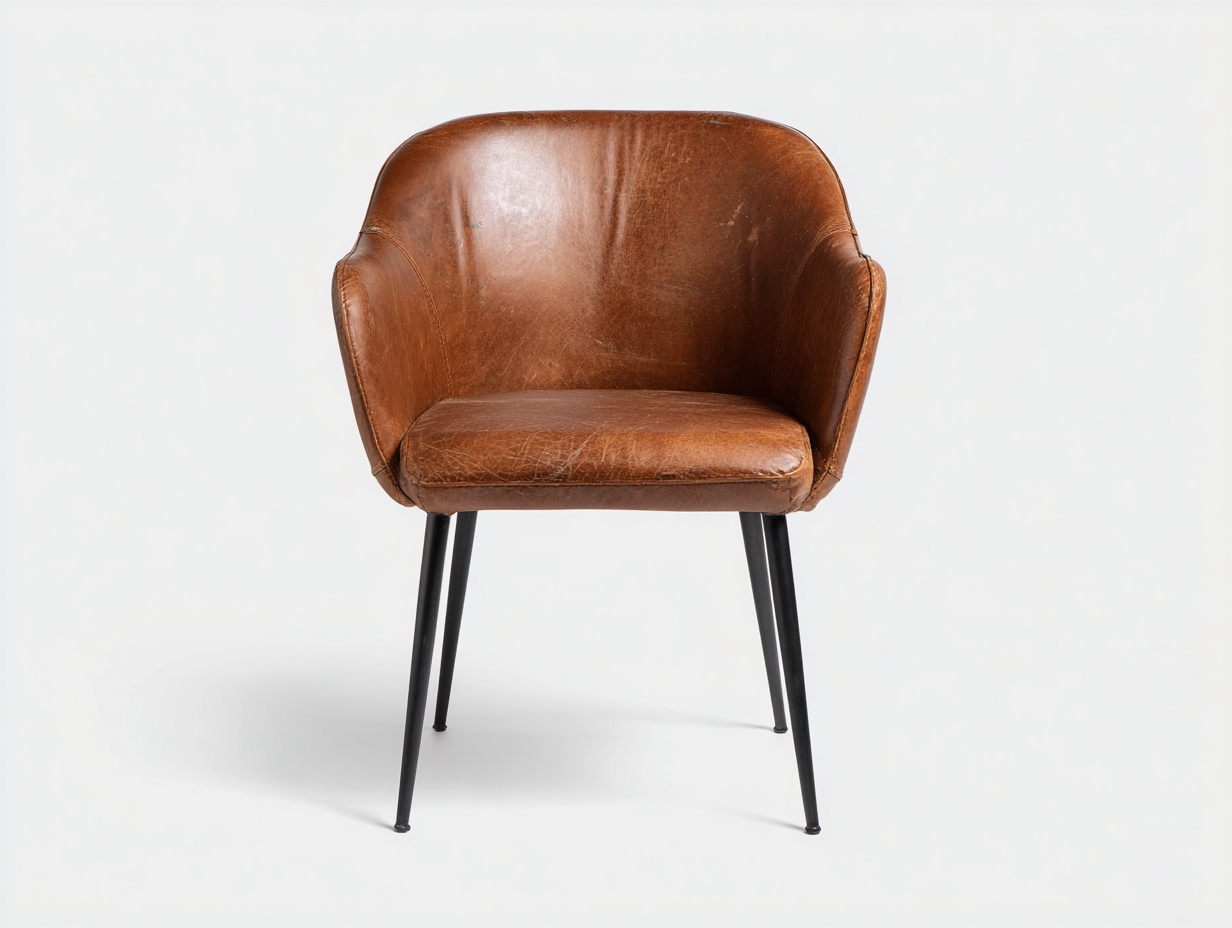 Esszimmerstühle Kunstleder und Metall 55x58x82 cm - braun-schwarz - modernes Esszimmerdesign-Dovexgahaus
