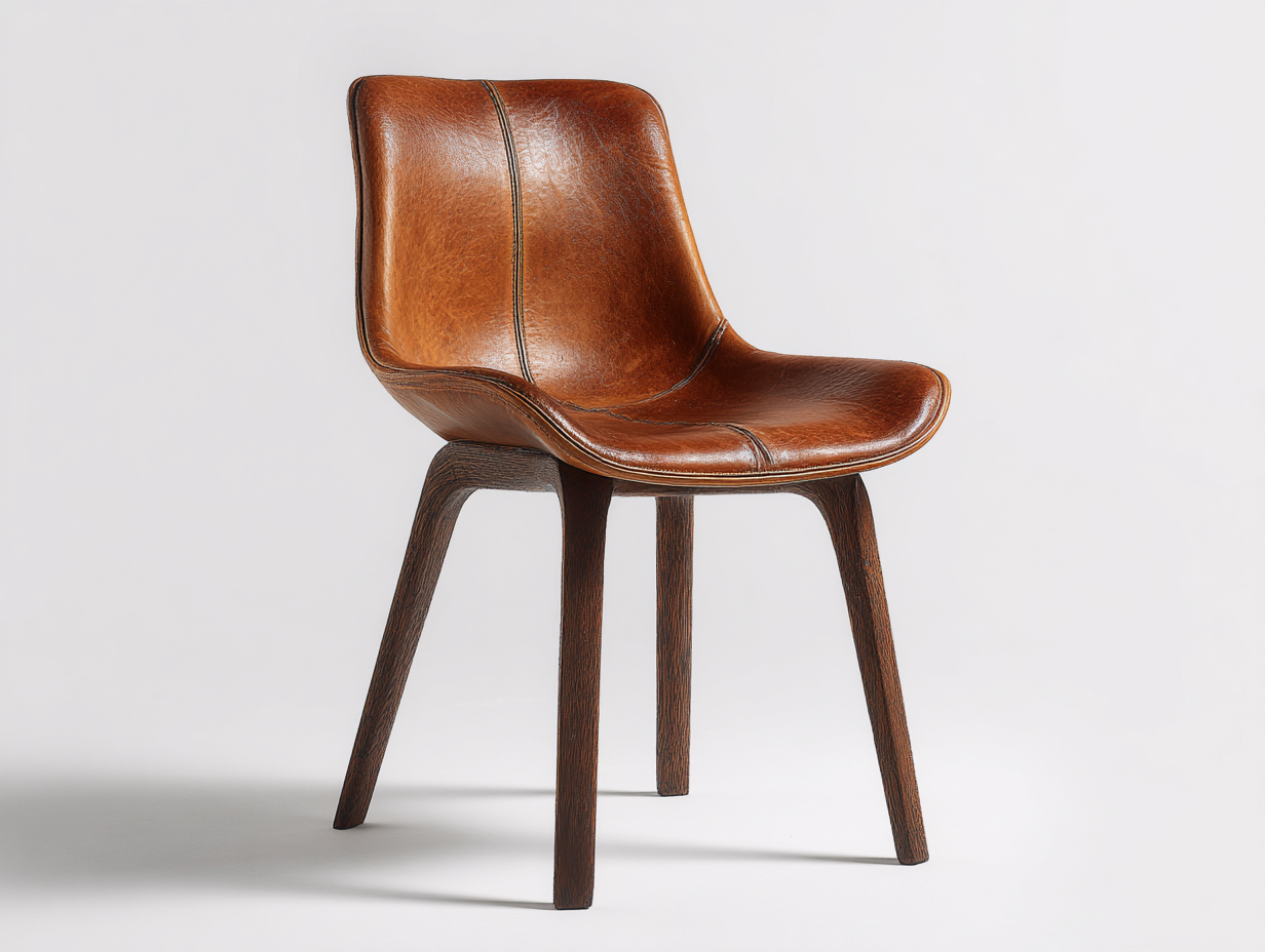 Esszimmerstühle Kunstleder und Holz 48x55x86 cm - braun-dunkelbraun - klassisches Esszimmerdesign-Dovexgahaus