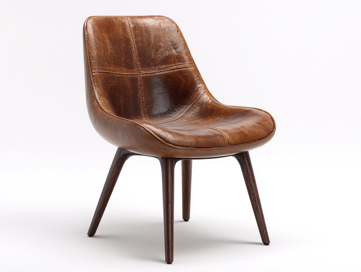 Esszimmerstühle Kunstleder Holz 52x58x84 cm Braun für Esszimmer - Vintage Design mit gepolsterter Sitzschale-Dovexgahaus