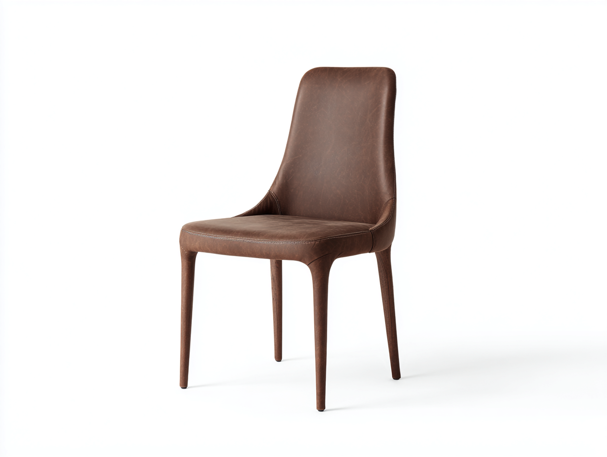 Esszimmerstühle Kunstleder 48x56x86 cm Braun für Esszimmer - Modernes Design mit gepolsterter Rückenlehne-Dovexgahaus