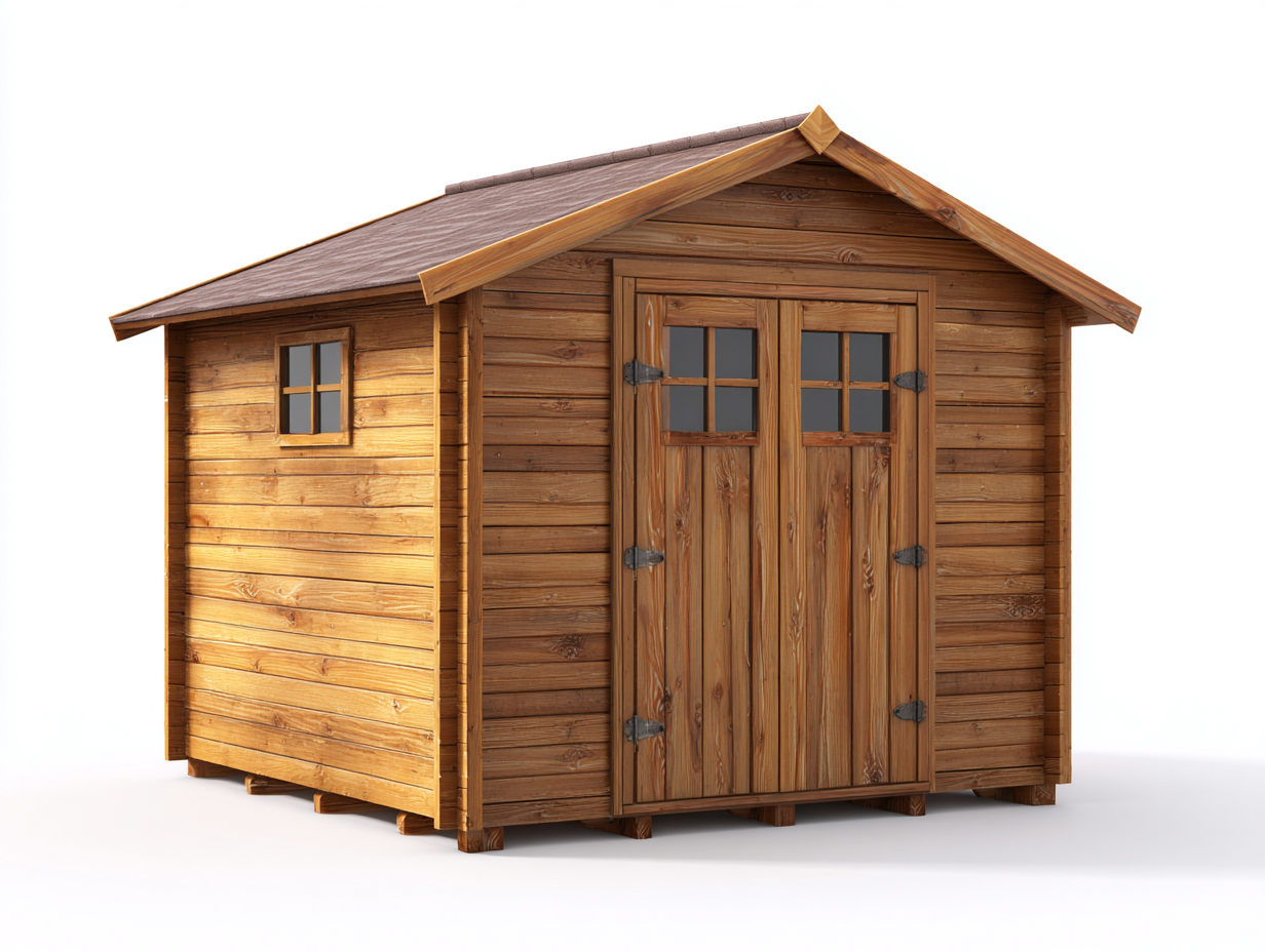 Gartenhäuser Holz 280x240x230 cm Braun - Gartenhaus mit Doppeltür und Fenster-Dalaadwell