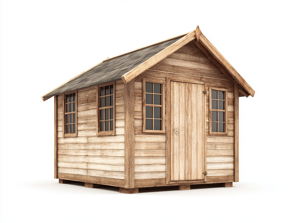Gartenhäuser Holz 240x190x220 cm - naturfarben-braun - rustikales Gartendesign-Dalaadwell