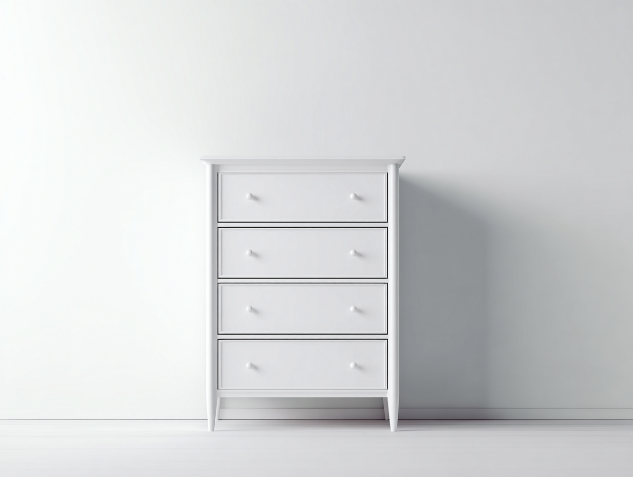 Nachttisch Holzwerkstoff 62x40x82 cm - Weiß - Klassisches Schubladendesign-Dalaadwell