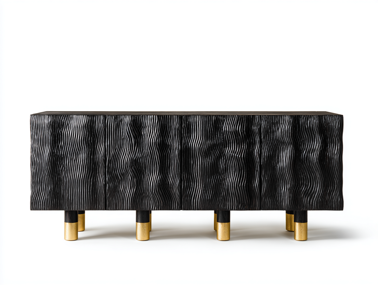 Mobile ingresso in MDF 195x40x65 cm - nero - stile contemporaneo decorativo - adatto per ingresso-Zivazihaus