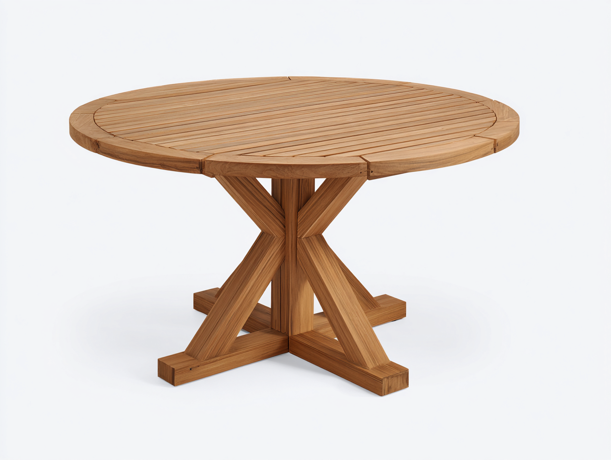Tavolo da giardino in legno 126x126x76 cm - marrone chiaro - adatto per terrazza e giardino - stile naturale-Zivazihaus