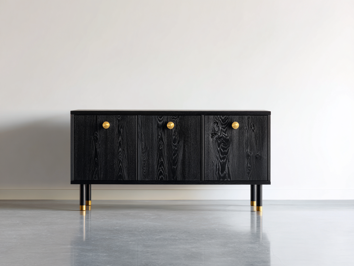 Mobile ingresso in MDF 160x40x66 cm - nero - stile moderno elegante - adatto per ingresso-Zivazihaus