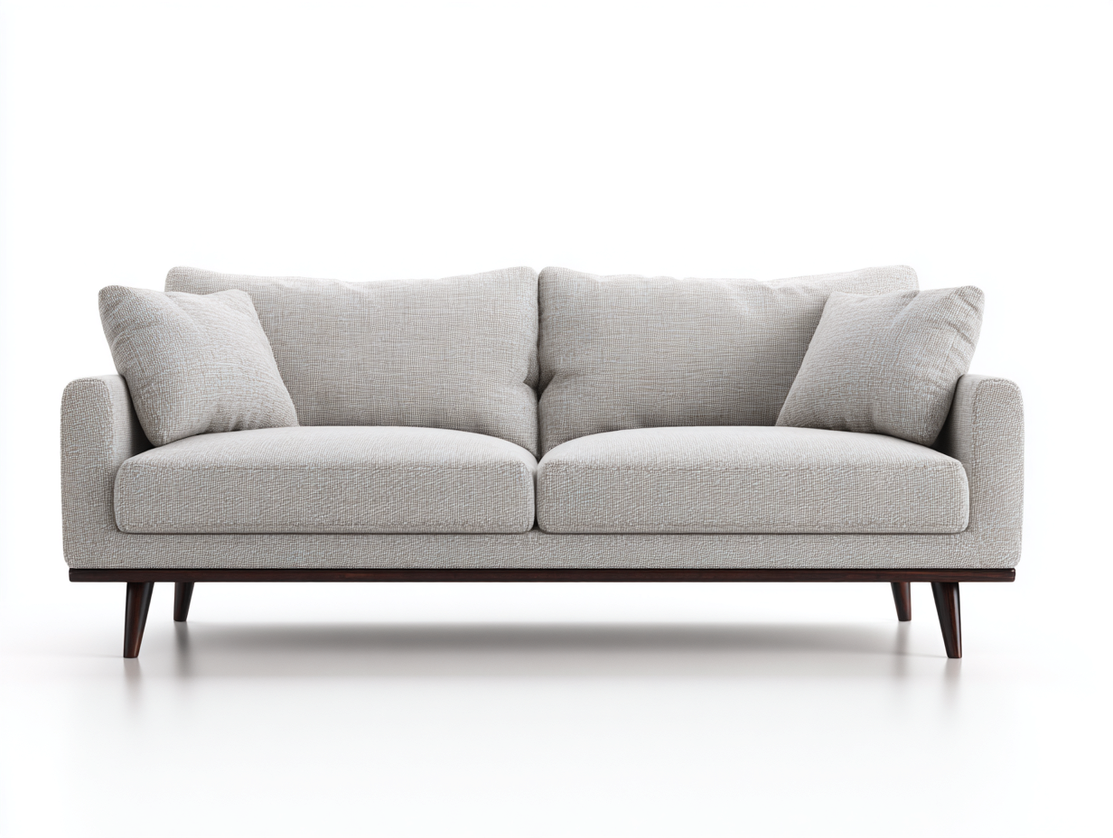 Divano a 3 posti in tessuto 230x91x80 cm - grigio chiaro - stile moderno nordico - adatto per soggiorno-Zivazihaus