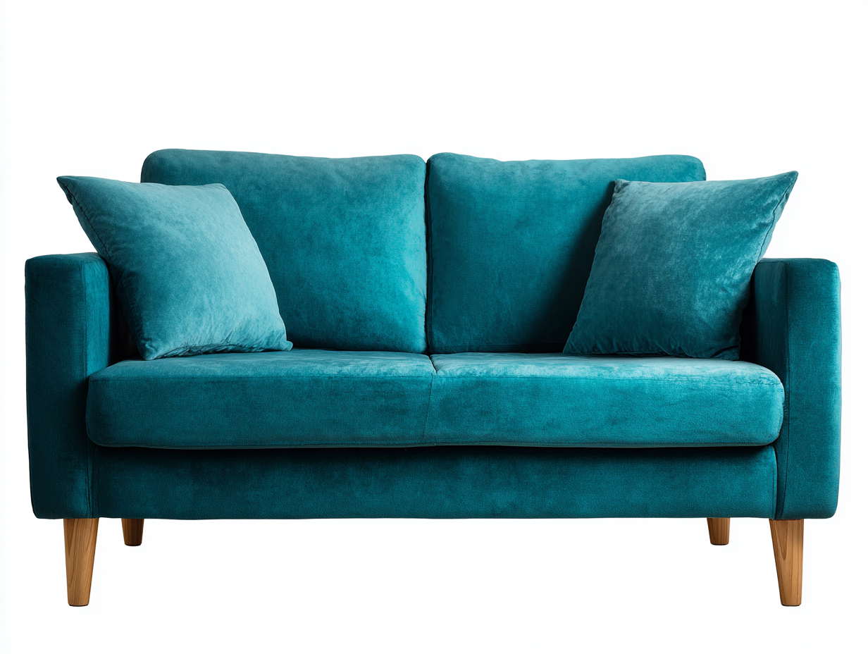 Divano a due posti in velluto 189x86x74 cm - turchese - Adatto per soggiorno stile moderno-Sacorvaabode