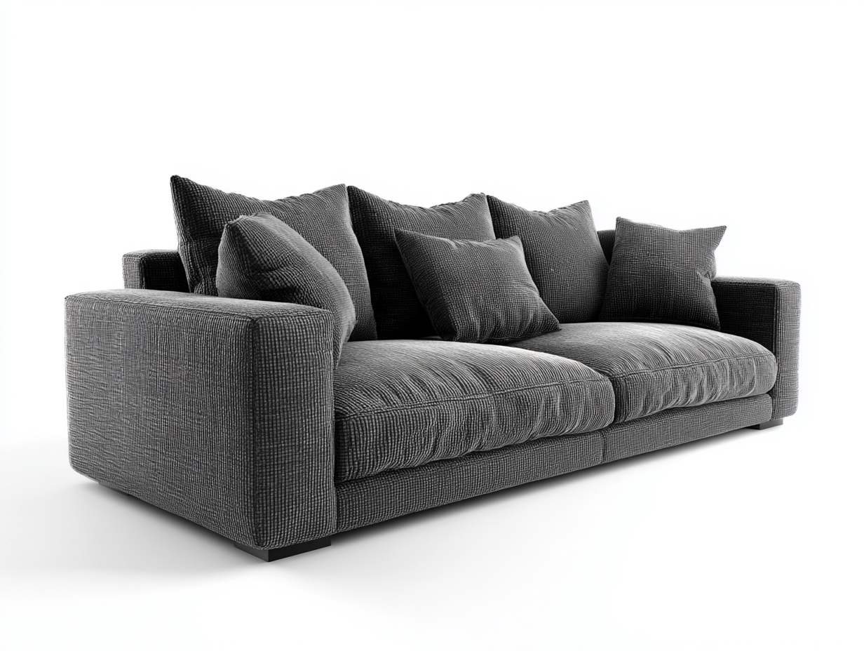 Divano a due posti in tessuto 212x96x78 cm - grigio scuro - Adatto per soggiorno stile moderno-Sacorvaabode