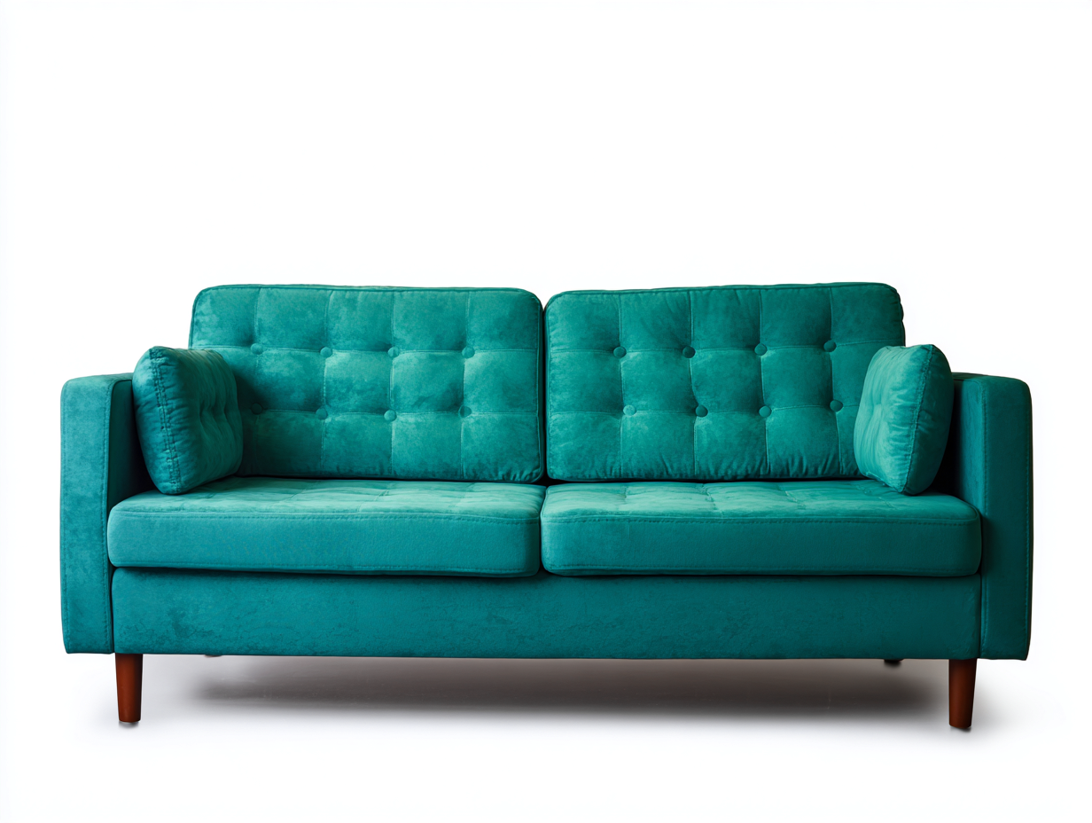 Divano a due posti in velluto 193x87x75 cm - verde petrolio - Adatto per soggiorno stile moderno-Sacorvaabode