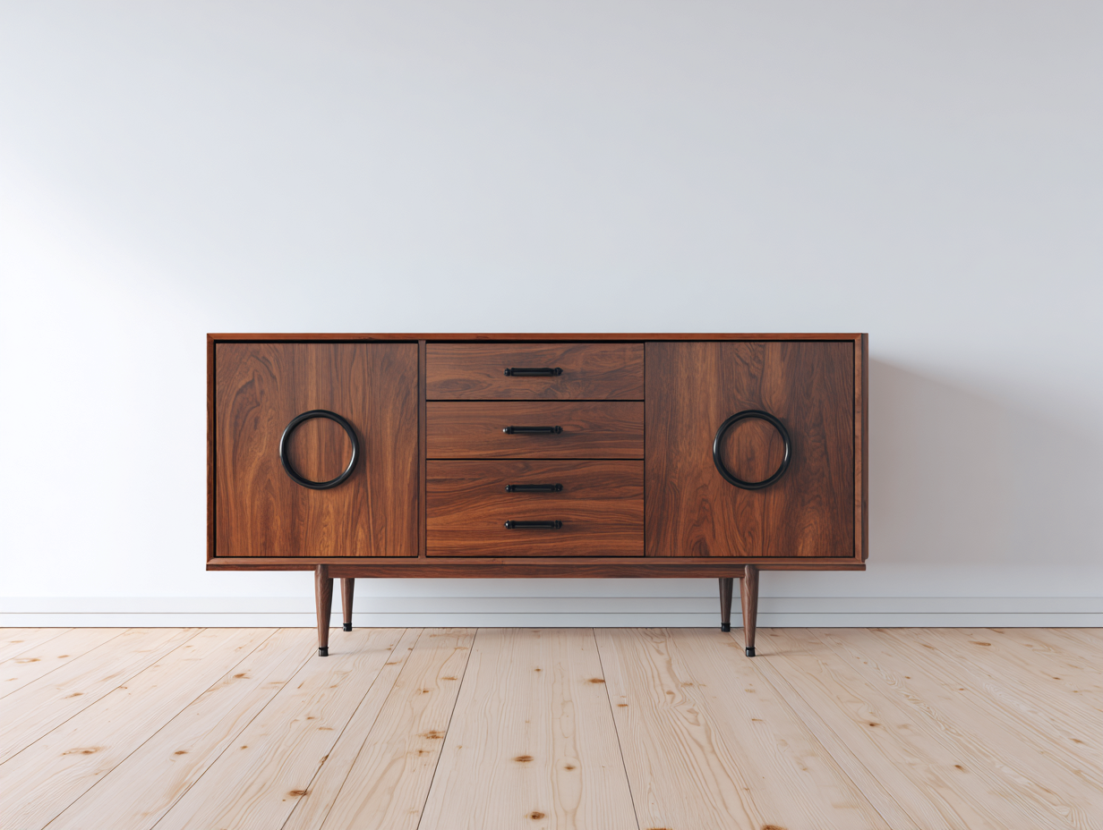 Mobile ingresso in legno noce 178x45x82 cm - adatto per ingresso - design moderno rétro-Zirasohome