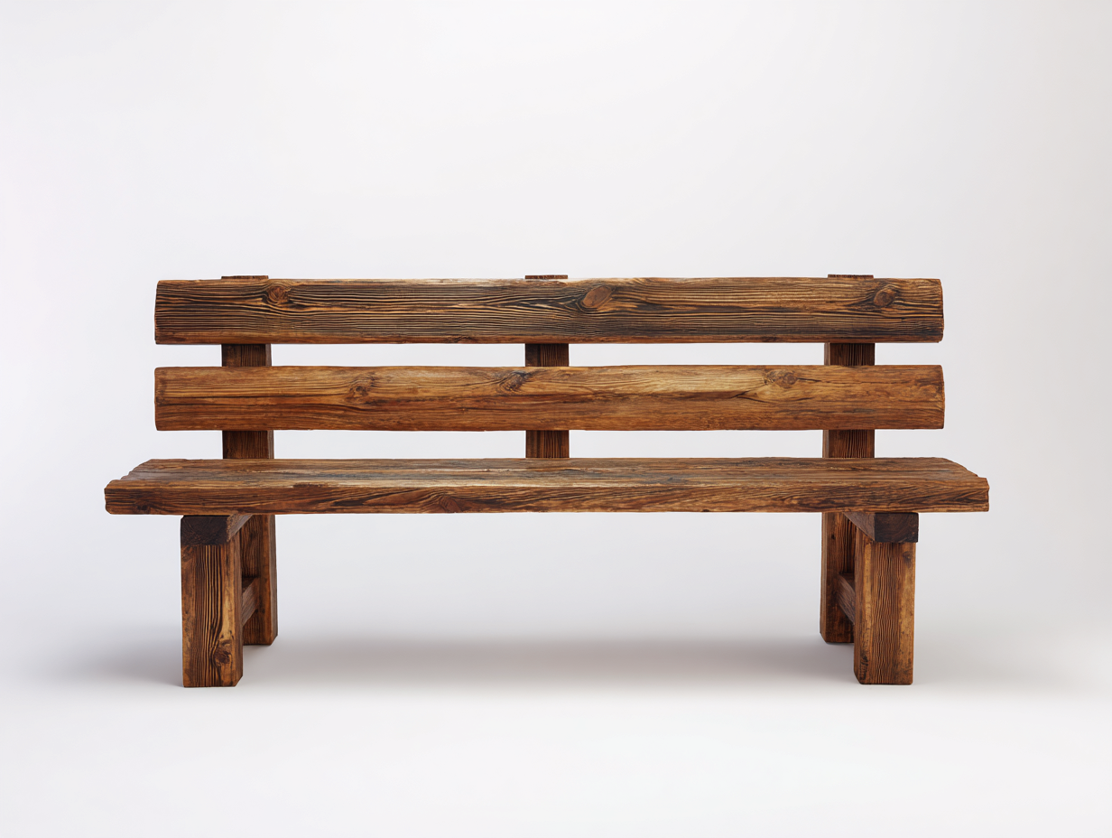 Panca da giardino in legno rustico marrone scuro 154x59x82 cm - per giardino e terrazza - design robusto tradizionale-Zirasohome