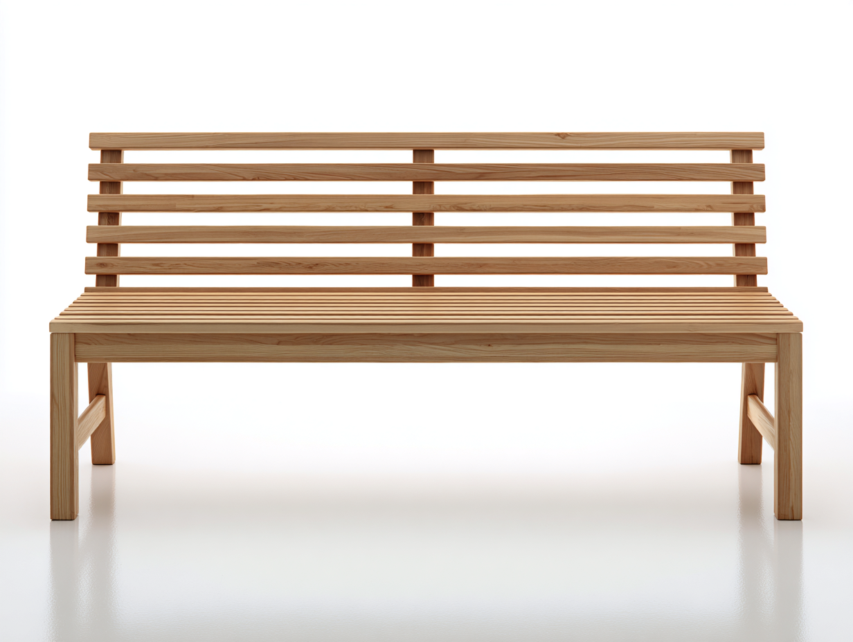 Panca da giardino in legno naturale chiaro 148x63x86 cm - per giardino e terrazza - design lineare moderno-Zirasohome