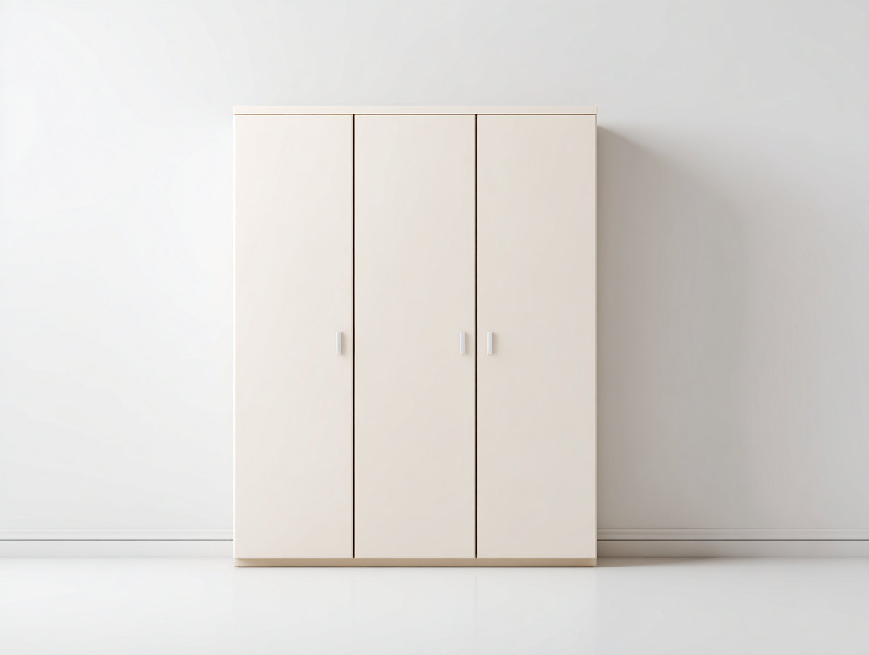 Armadio - legno ingegnerizzato - 160x52x170 cm - avorio - moderno-Lonorycorner