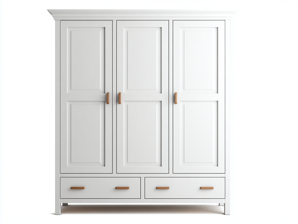 Armadio - legno ingegnerizzato - 202x60x205 cm - bianco-legno naturale - classico-Lonorycorner