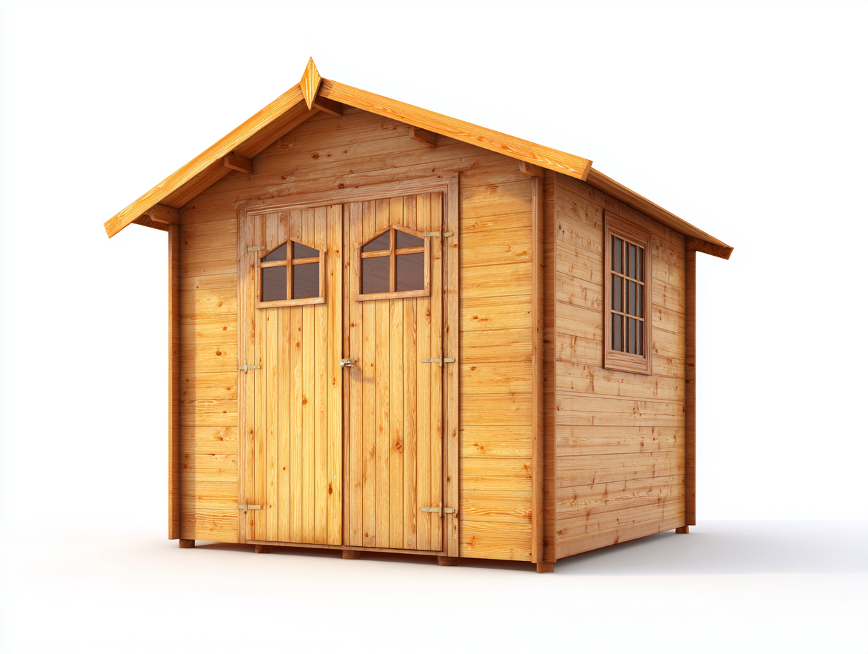 Casetta da giardino - Legno - 335x230x268 cm - Naturale - Design tradizionale-Lonorycorner