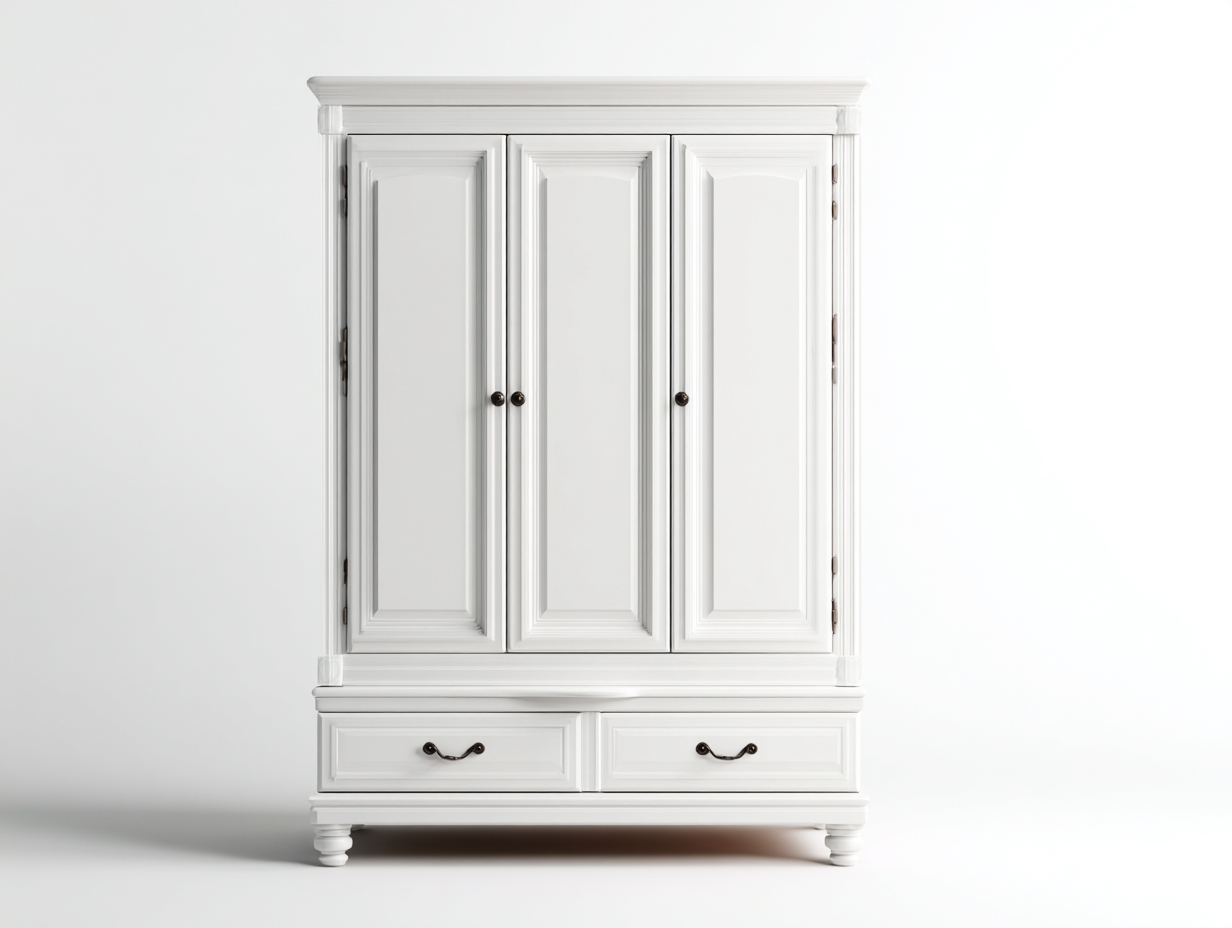 Armadio - legno ingegnerizzato-metallo - 168x57x190 cm - bianco-nero - provenzale-Lonorycorner