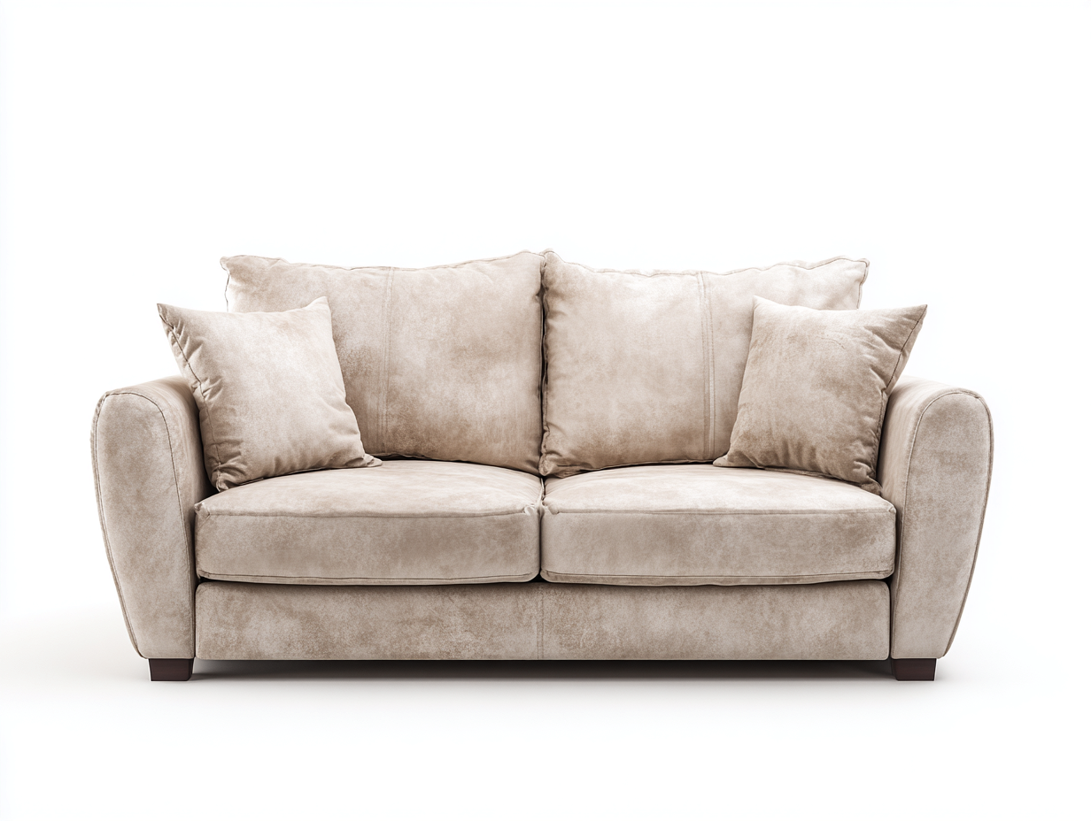 Divano a due posti - tessuto - 180 x 90 x 88 cm - beige - stile moderno imbottito-Mazosonest