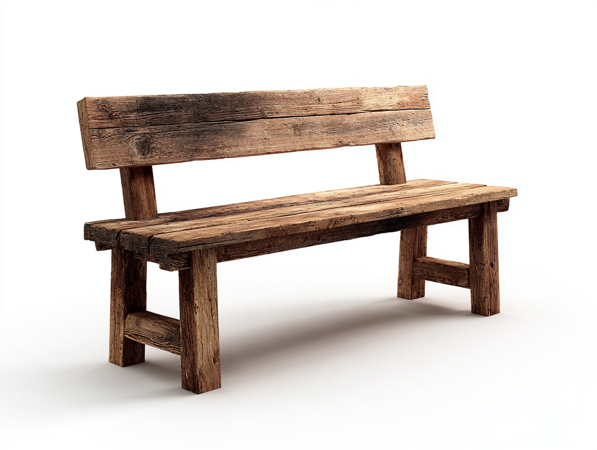 Panche da giardino - legno - 145x48x82 cm - Marrone-Naturale - stile rustico con schienale-Mazosonest