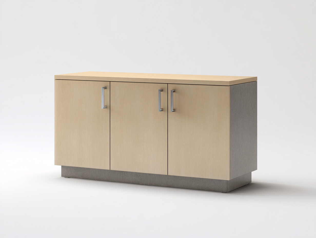 Credenza - legno-metallo - 160 x 44 x 82 cm - naturale-grigio - stile moderno-Mazosonest