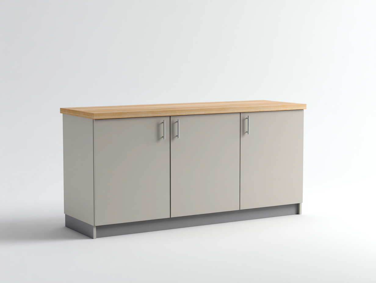 Credenza - legno-metallo - 175 x 44 x 82 cm - grigio-naturale - stile moderno-Mazosonest