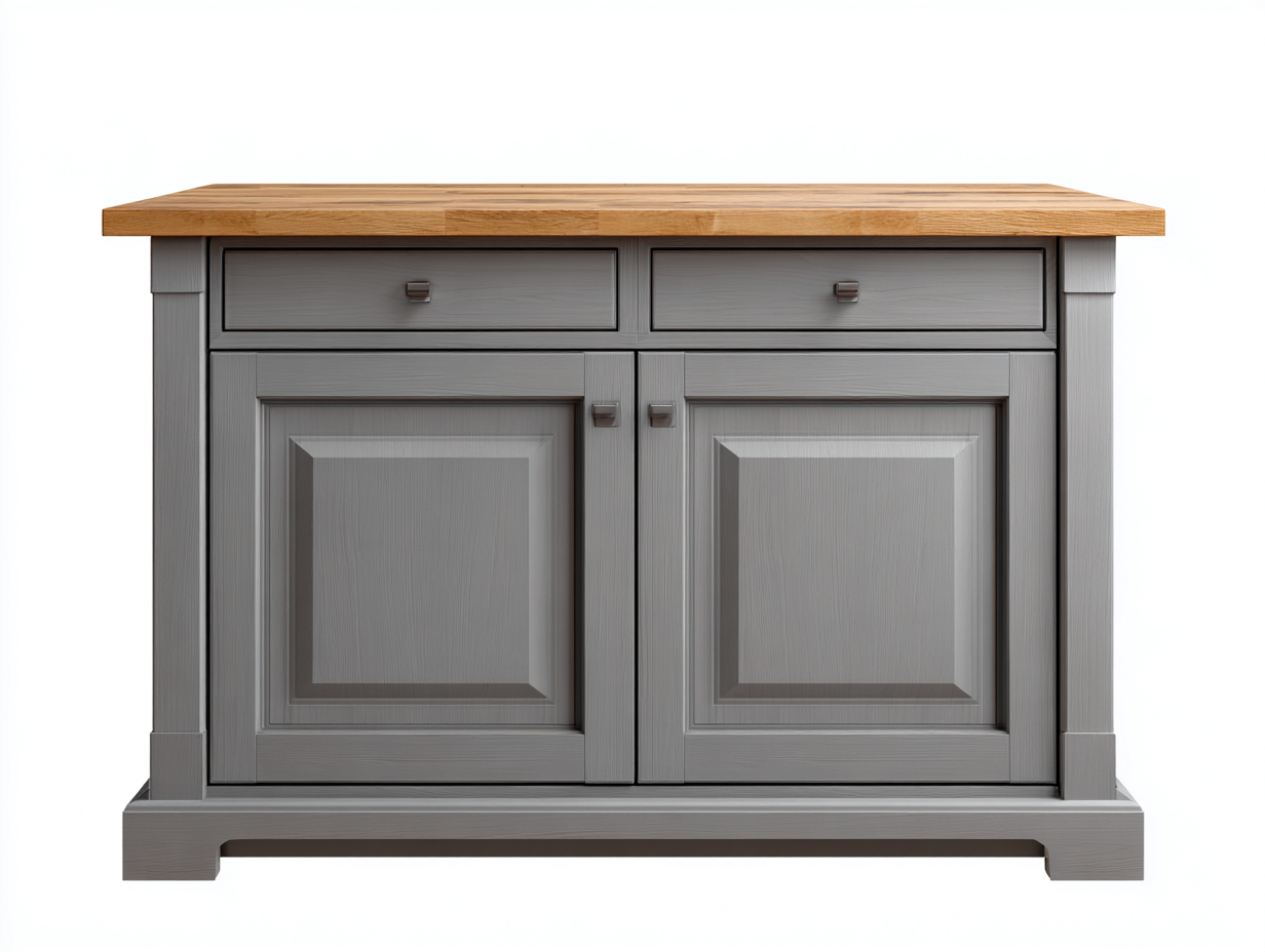Credenza - legno-metallo - 125 x 45 x 88 cm - grigio-naturale - stile rustico contemporaneo-Mazosonest
