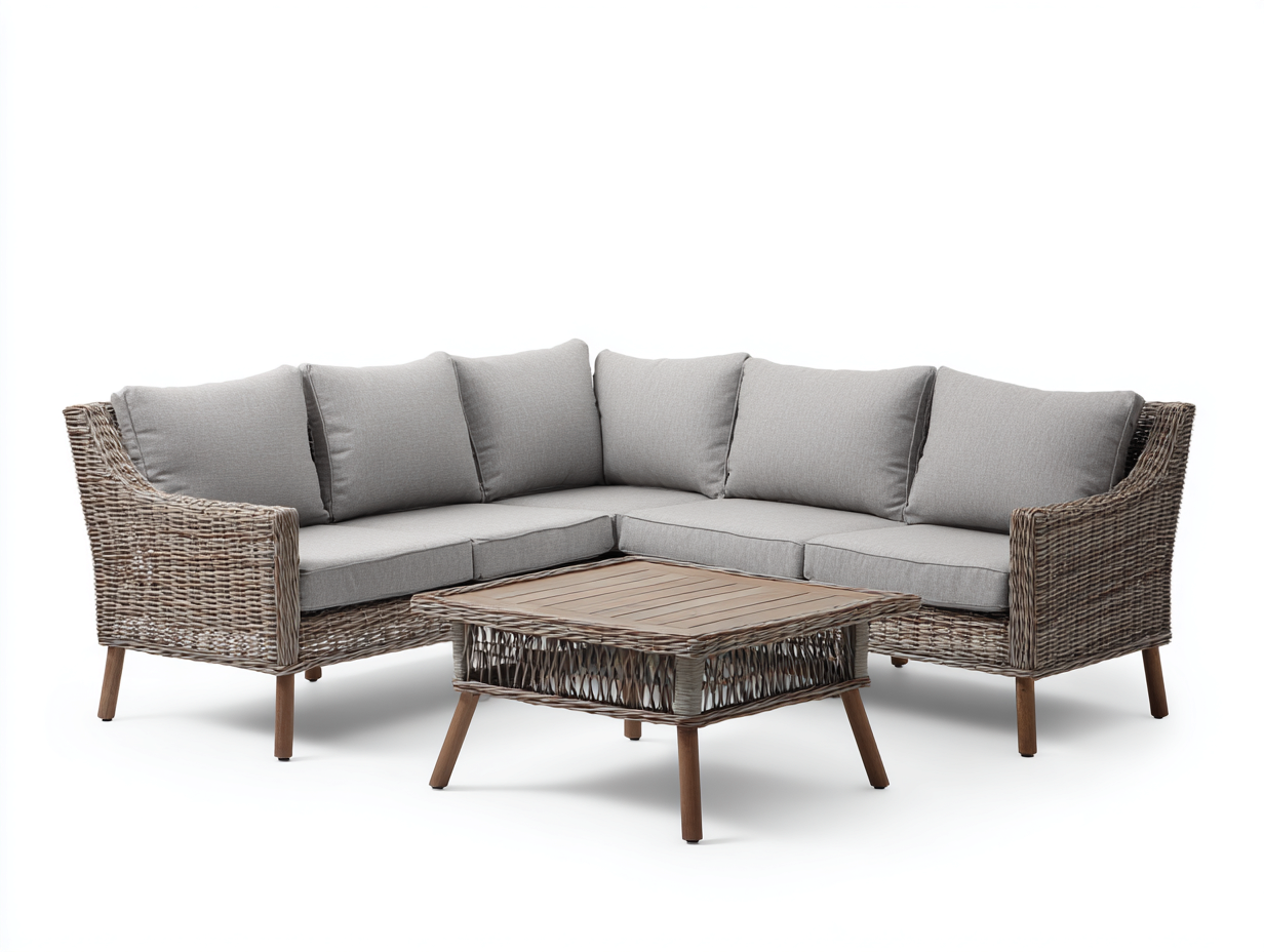 Divani da esterno-rattan sintetico-tessuto-legno-218x218x82 cm-Naturale-Grigio-design nordico-Lotiihome