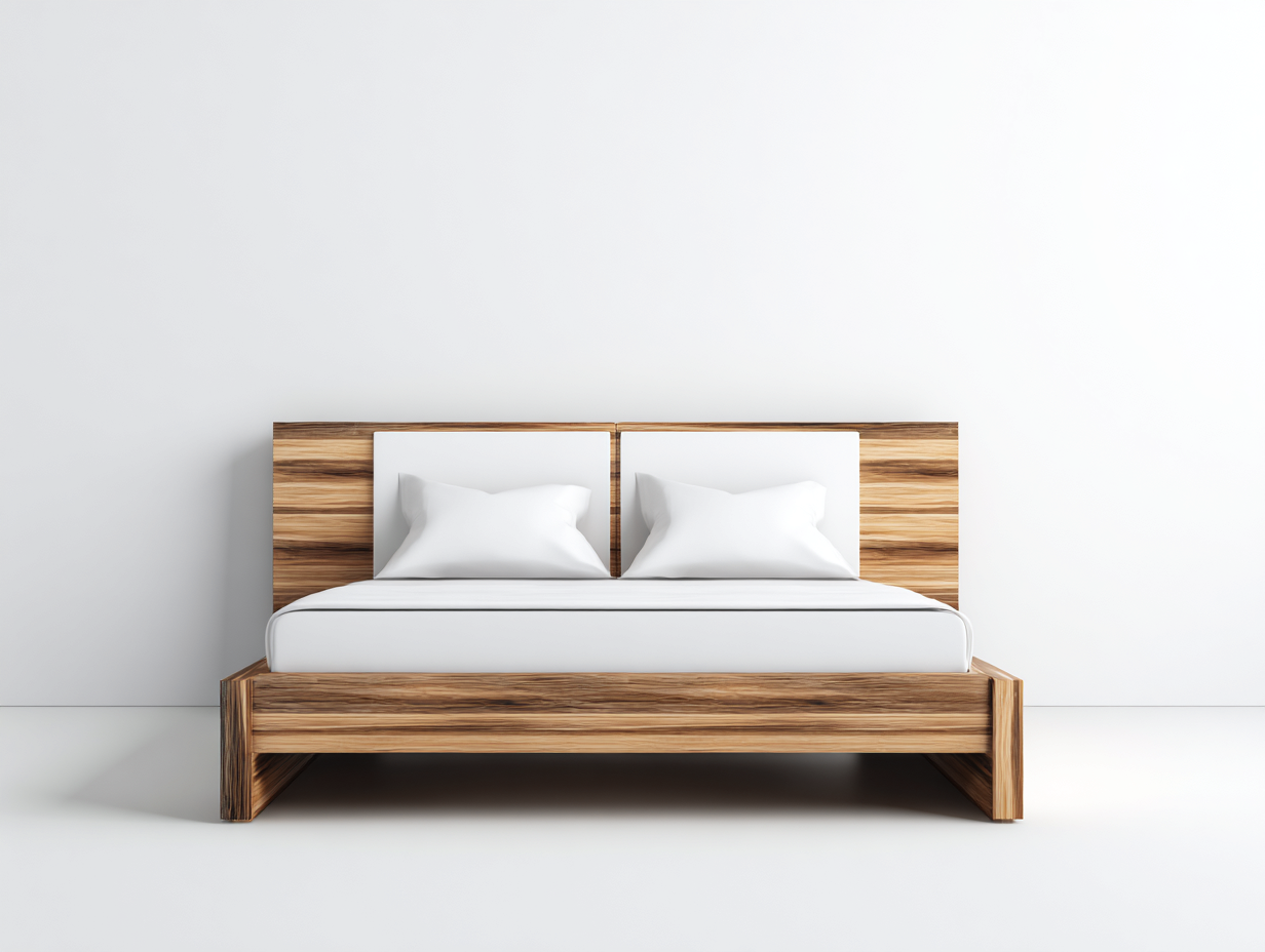 Letto matrimoniale-Legno-Metallo-215 x 166 x 103 cm-Marrone-Bianco-Design moderno-Momozihome