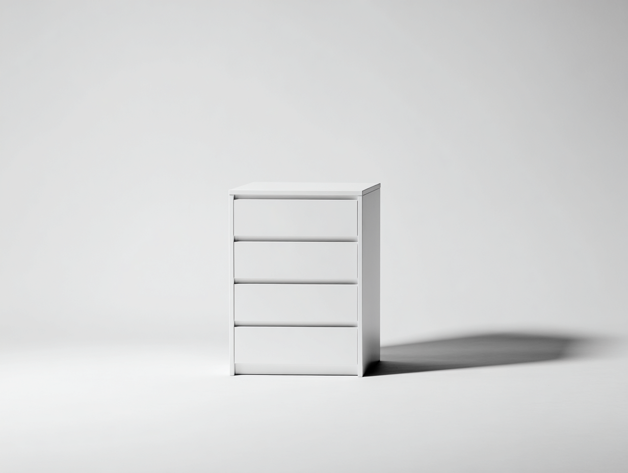 Cassettiera-Legno-78 x 40 x 93 cm-Bianco-Design moderno-Momozihome