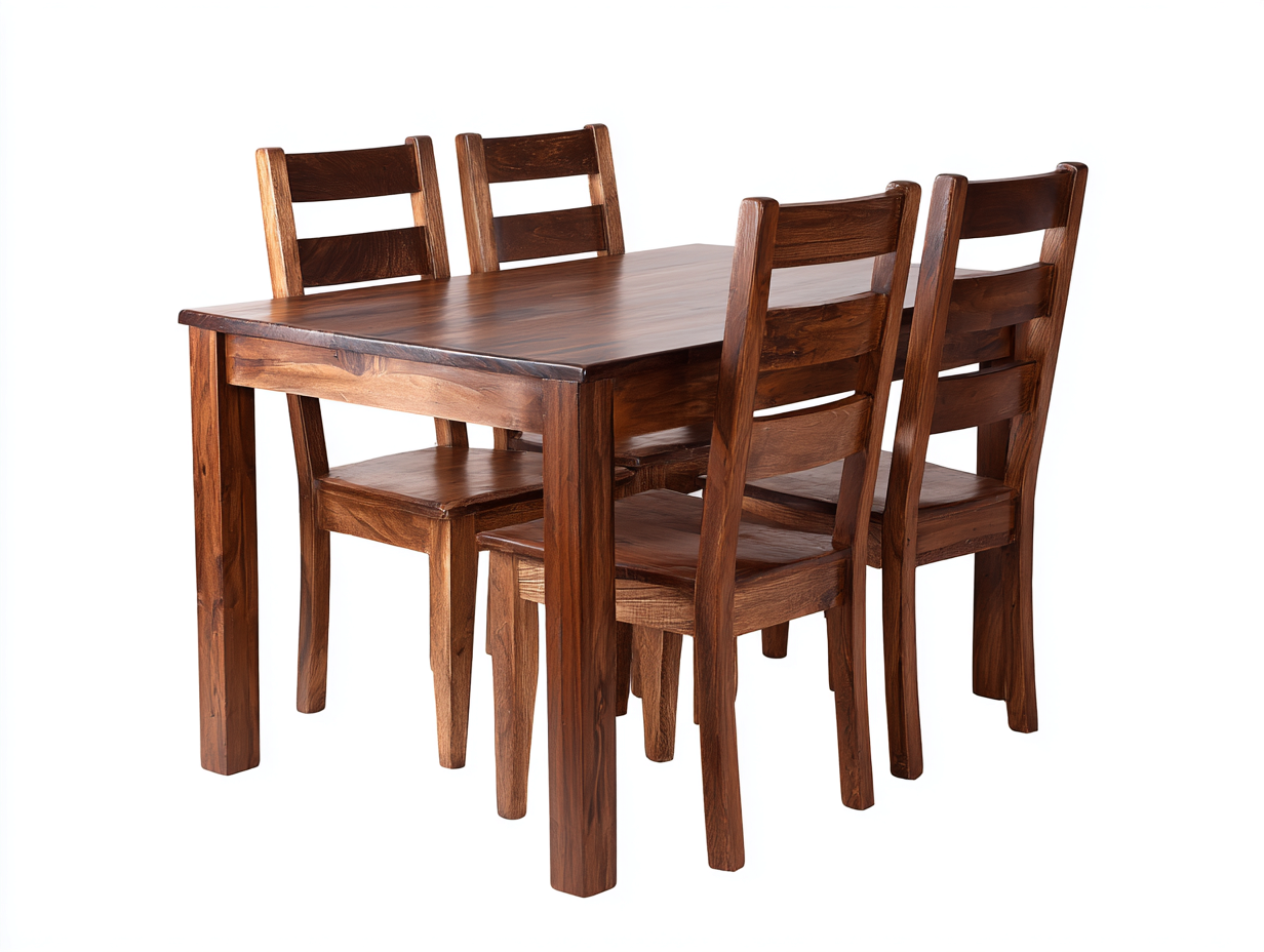 Set da pranzo da esterno - legno - 145x85x76 cm - Noce scuro - rustico-Momozihome
