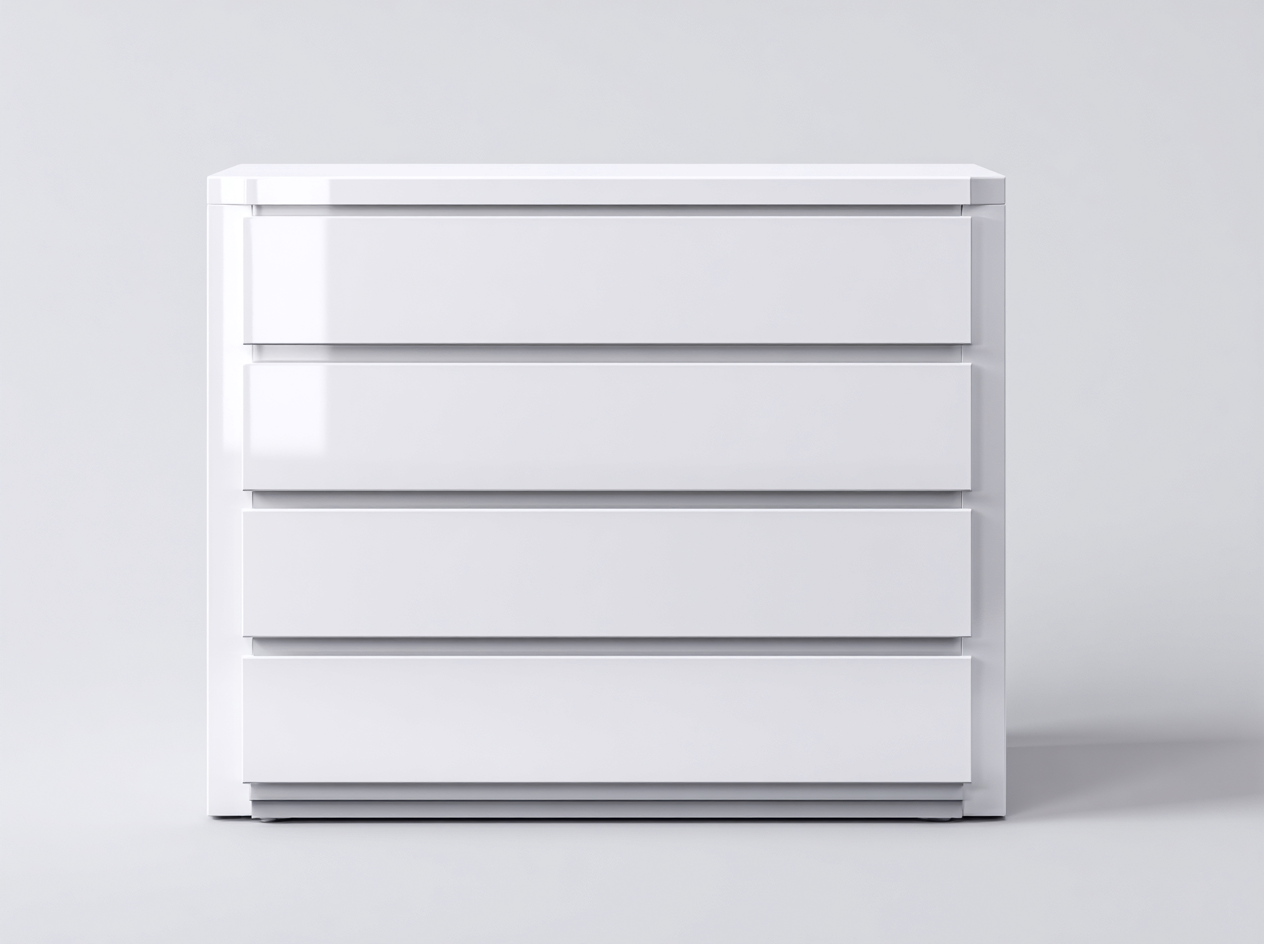 Cassettiera-Legno-82 x 40 x 88 cm-Bianco-Design moderno-Momozihome