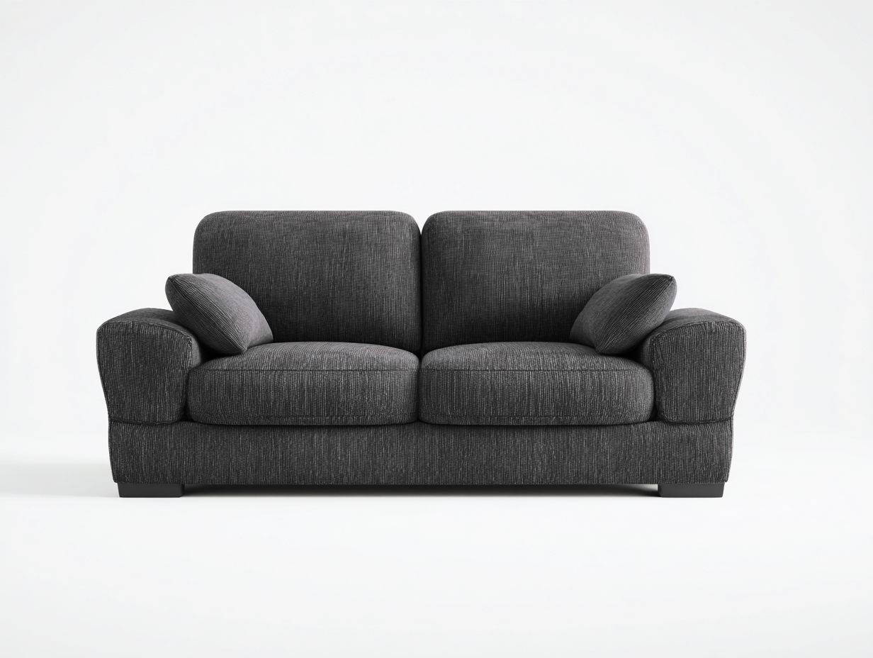 Sofás 2 plazas de tela 170x86x82 cm - Gris oscuro - Diseño moderno para salón-Sarasohaus