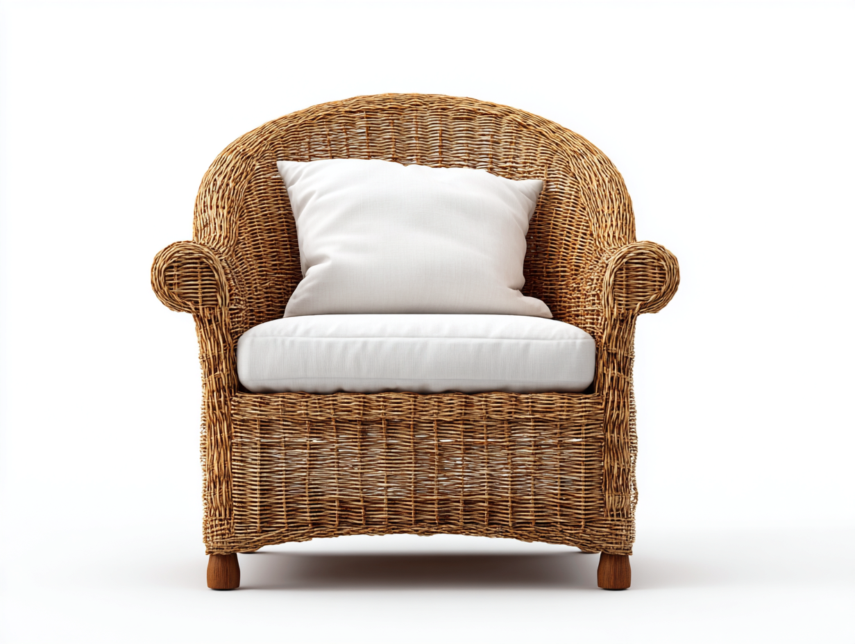 Sillones de ratán 86x82x92 cm ratán sintético color marrón-blanco para exterior con reposabrazos - diseño clásico-Sarasohaus