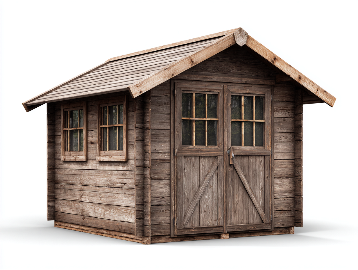 Gartenhäuser Massivholz 260x220x245 cm - Braun - Klassisches Satteldach Design-Tavoraiahome