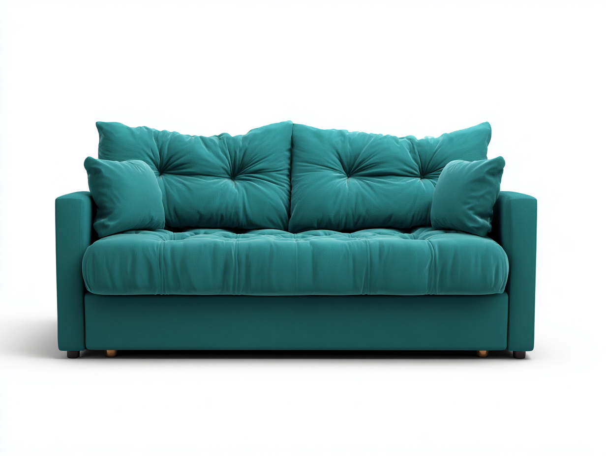 Zweisitzer Sofa Stoffbezug 188x90x84 cm - Türkis - Modernes Lounge Design-Coriaoloft